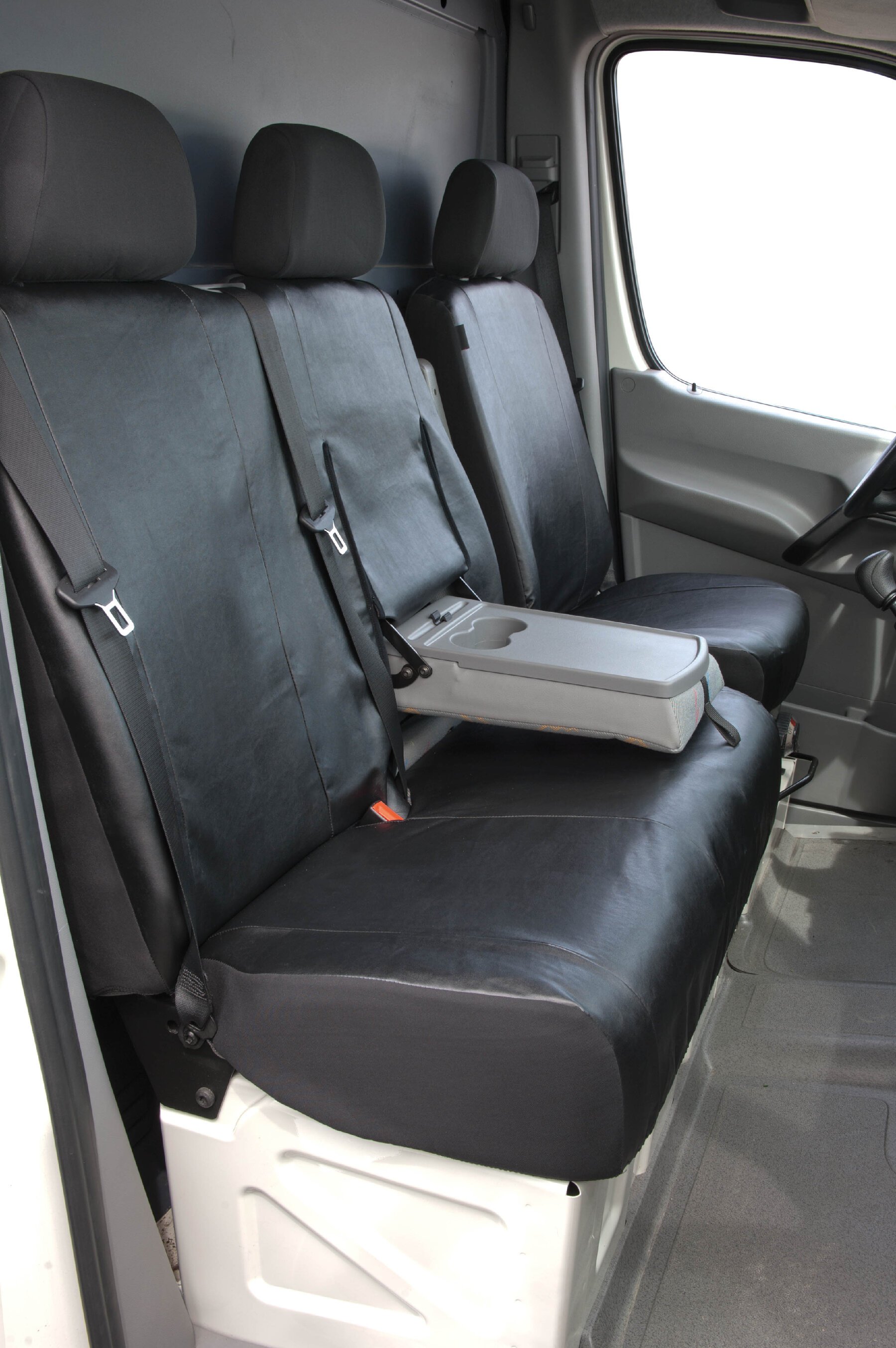 Housse de siège Transporter en simili cuir pour VW Crafter, Mercedes Sprinter, siège simple et double