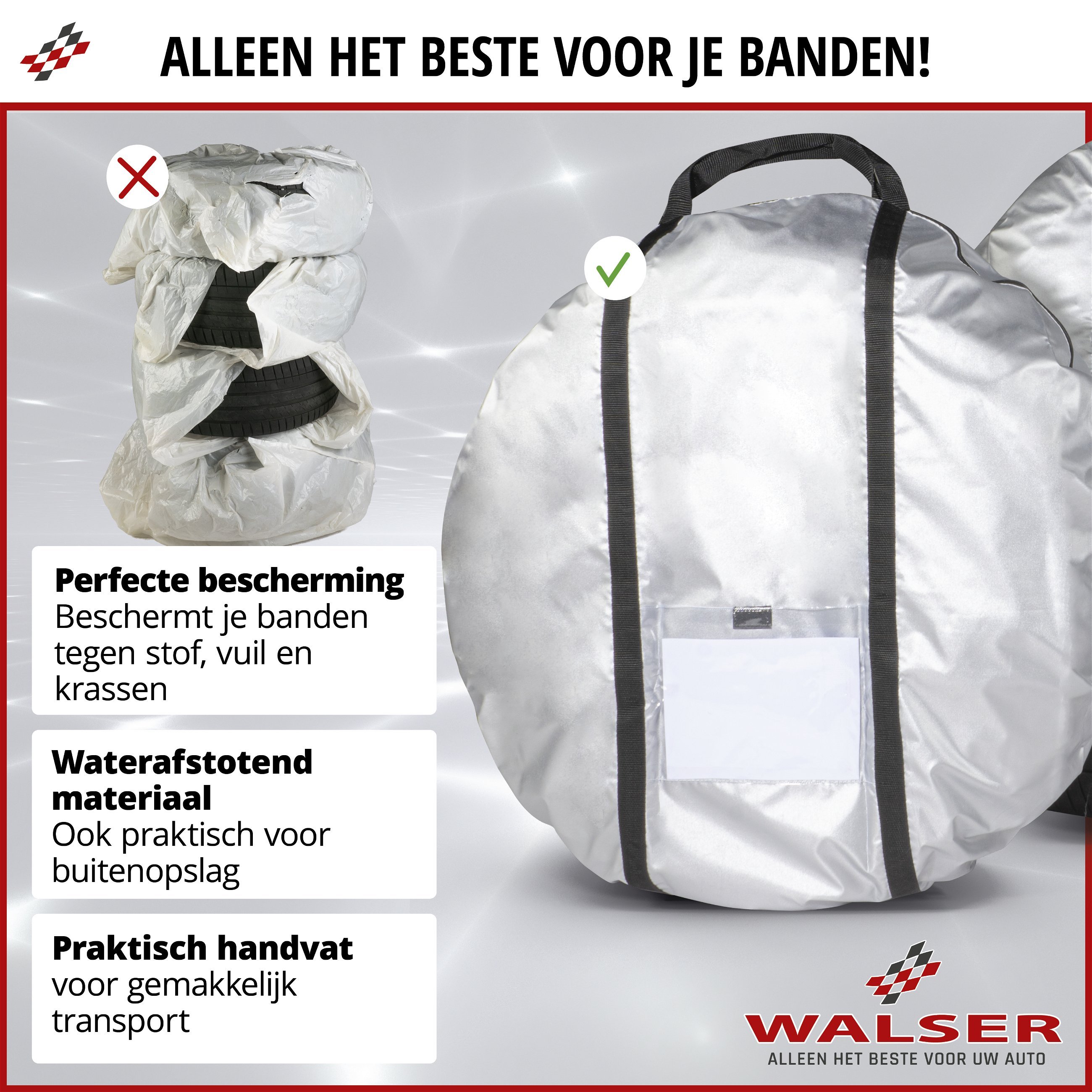 Banden opbergzak set van 2 maat XL, robuuste en waterdichte banden beschermhoes, bandentas met rits 19-20 inch