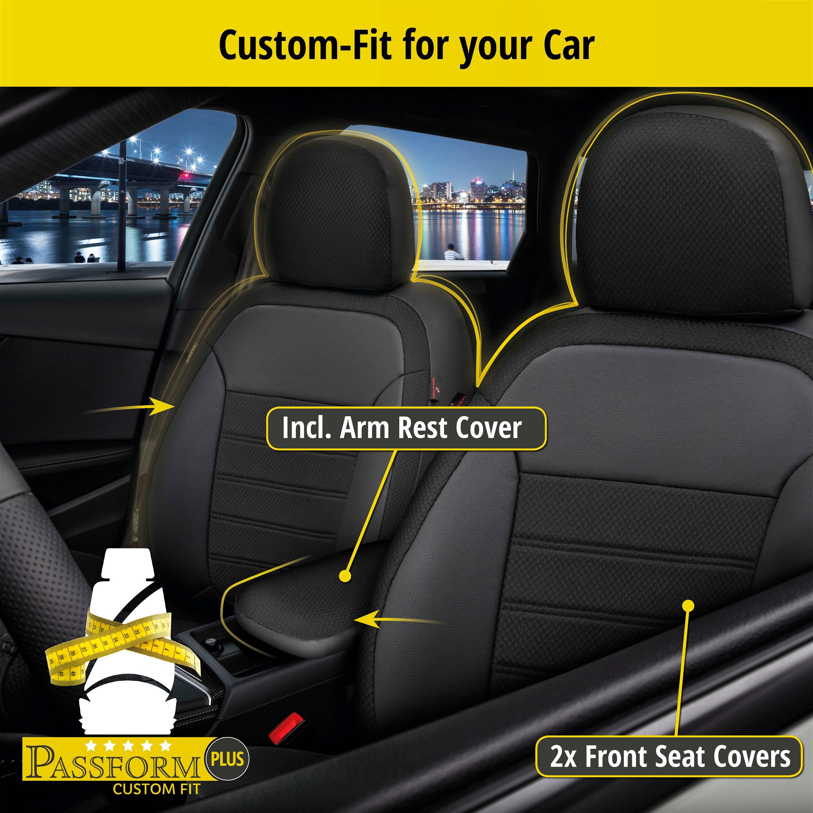 Seat Cover Aversa for Kia Sportage IV (QL, QLE), BJ 09/2015-Today, 2 seat covers for normal seats