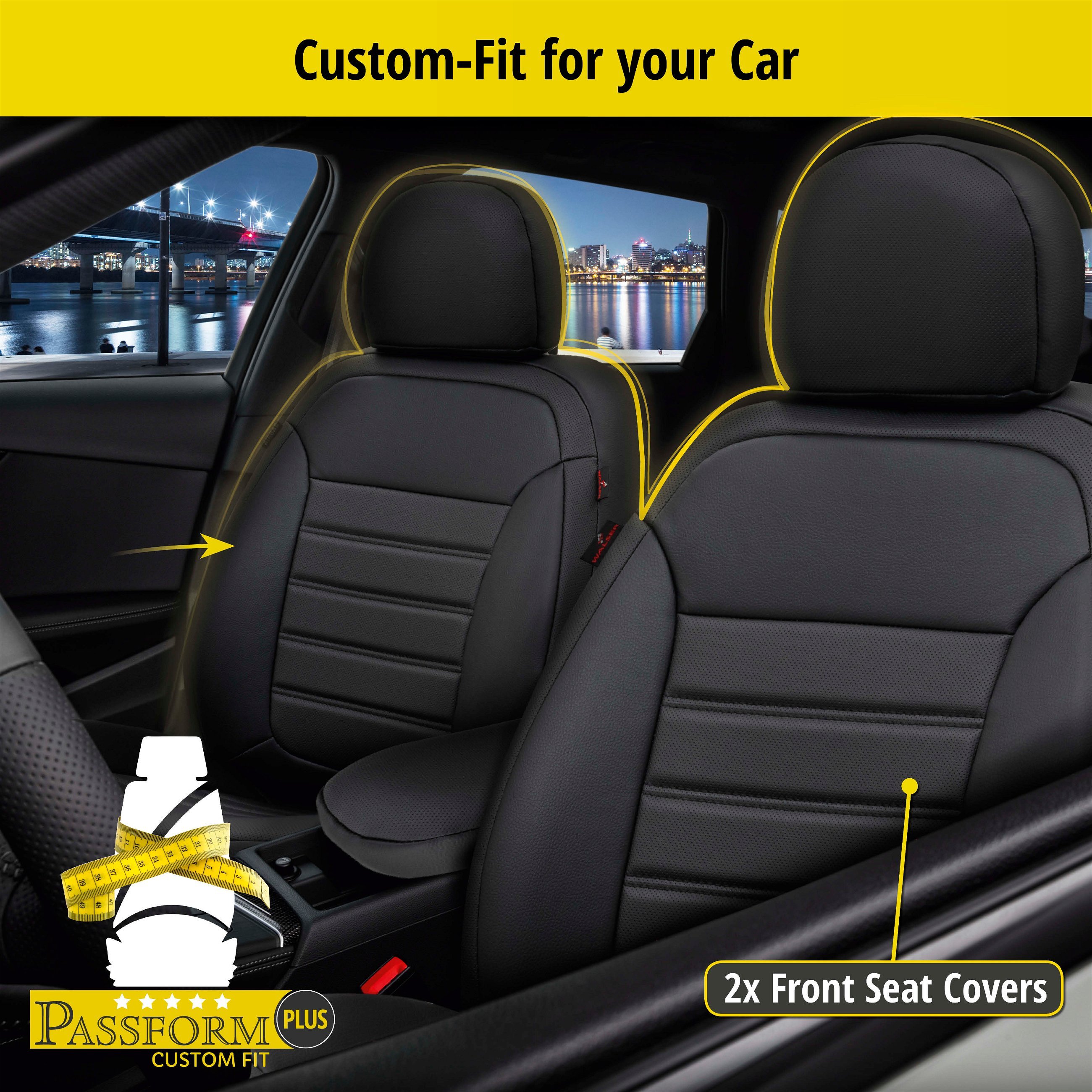 Seat Cover Robusto for Toyota Yaris (P9) 01/2005-12/2014, 2 seat covers for normal seats