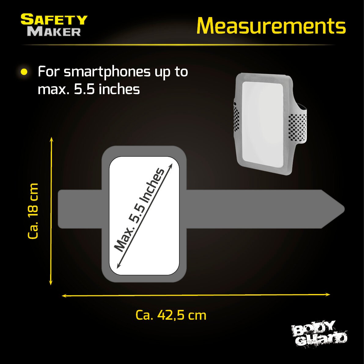 Sport smartphone case silver-black