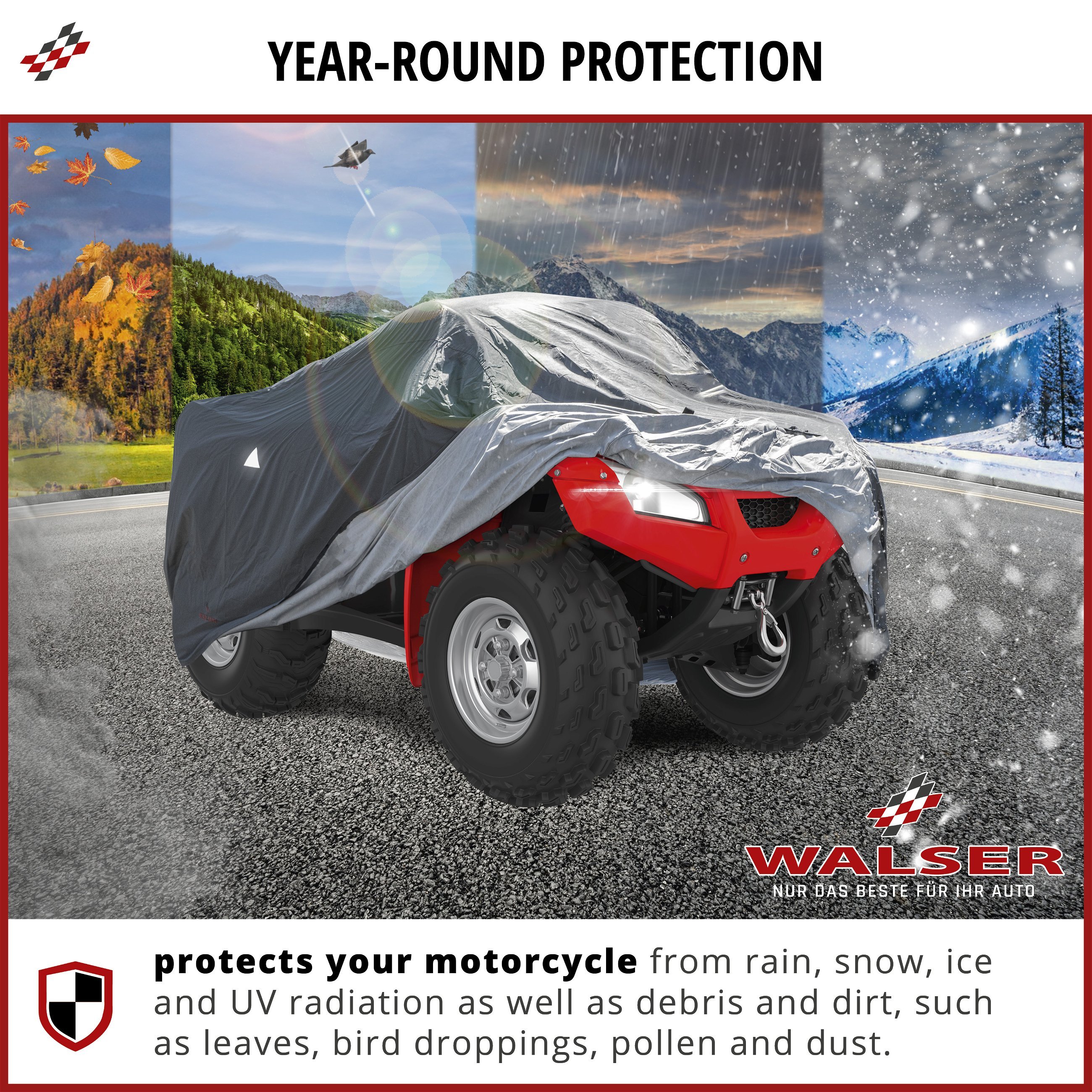 Quad Cover All Weather Plus, Cover for Off-Road Vehicles size S grey