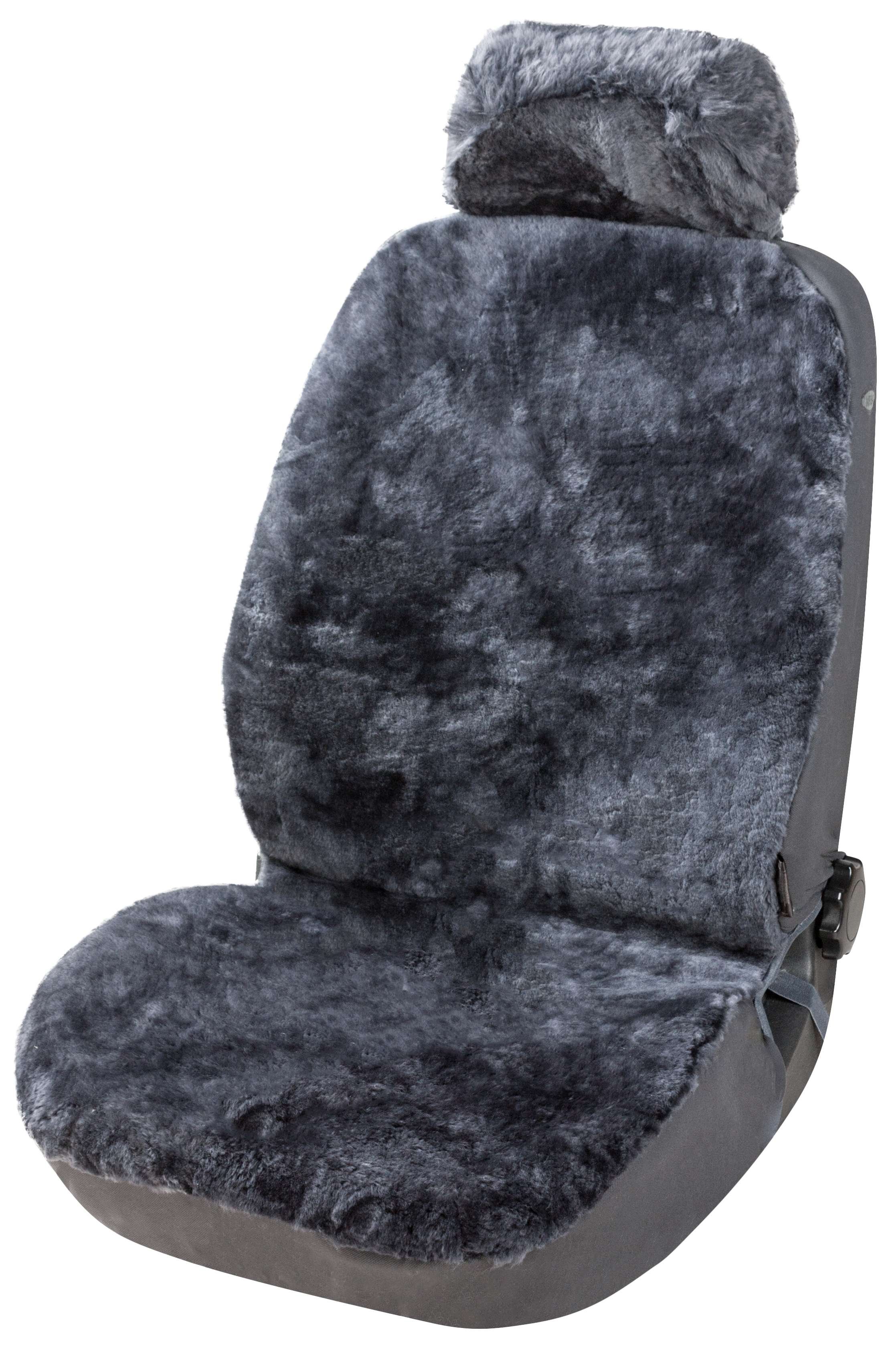 Car Seat cover Iva made of lambskin anthracite with ZIPP IT system
