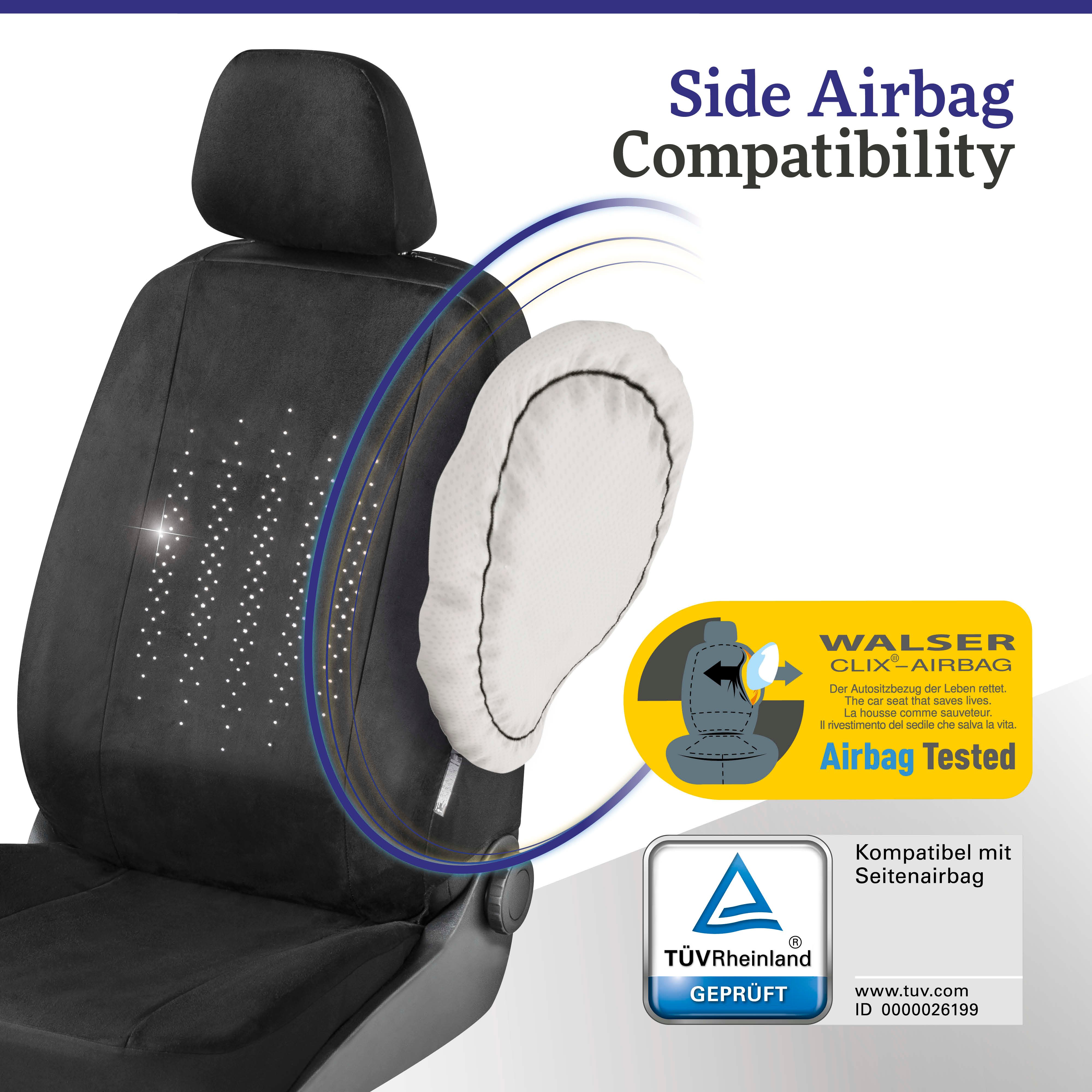 Car Seat cover Julia decorated with Swarovski® crystals for a front seat