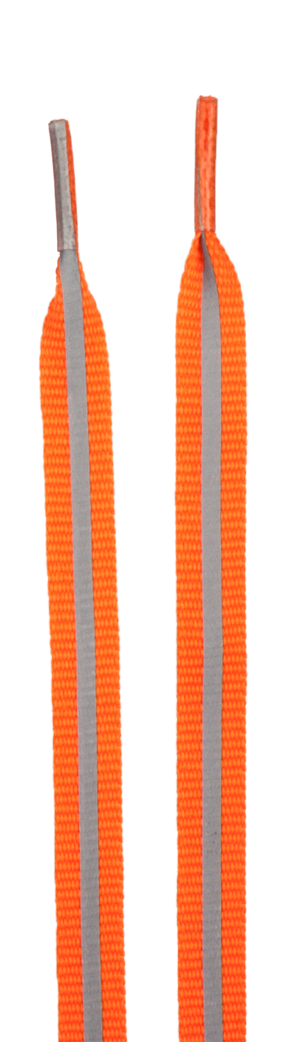 Schnürsenkel, Schuhsenkel mit reflektierenden Streifen orange