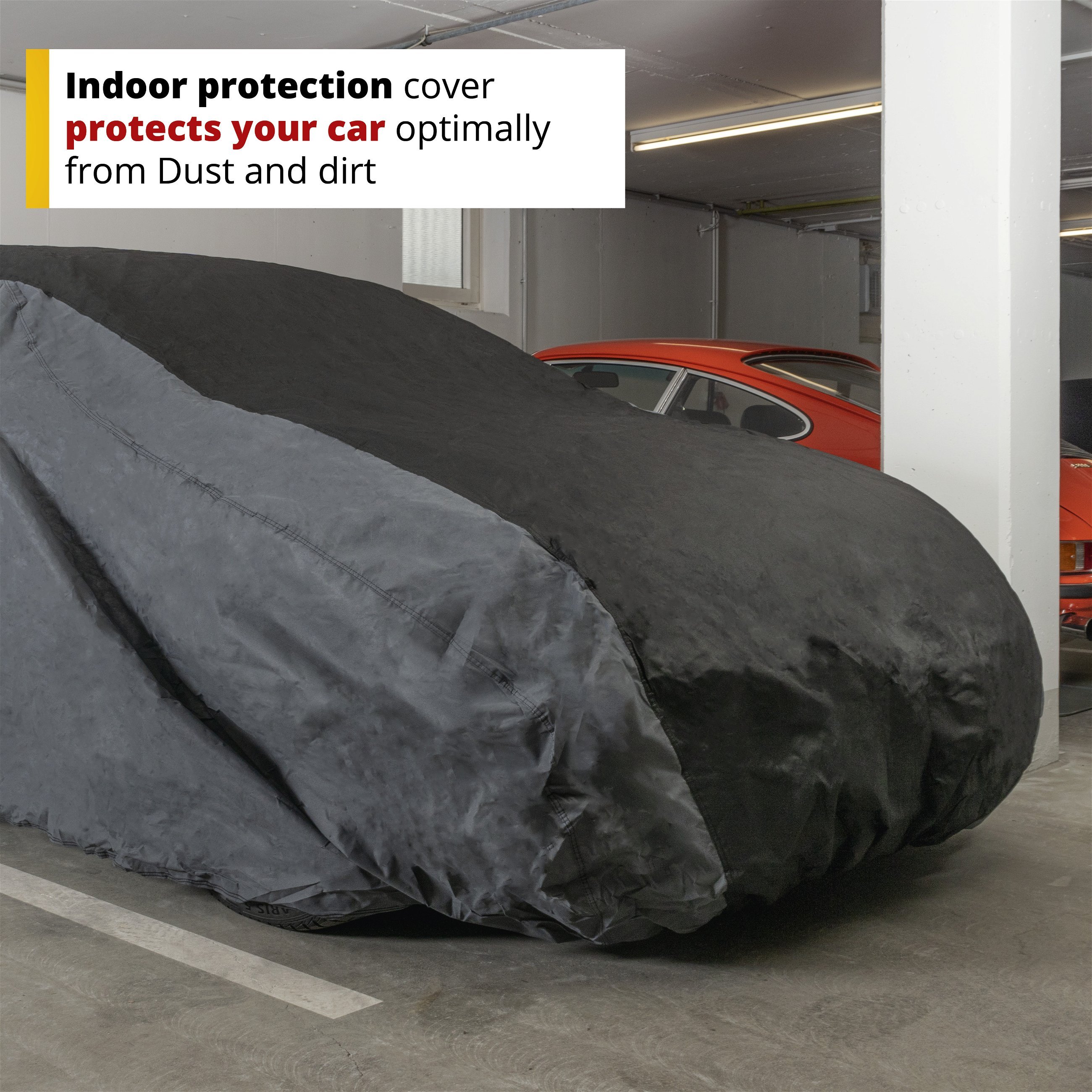 Car cover Indoor Eco combi size L grey/black