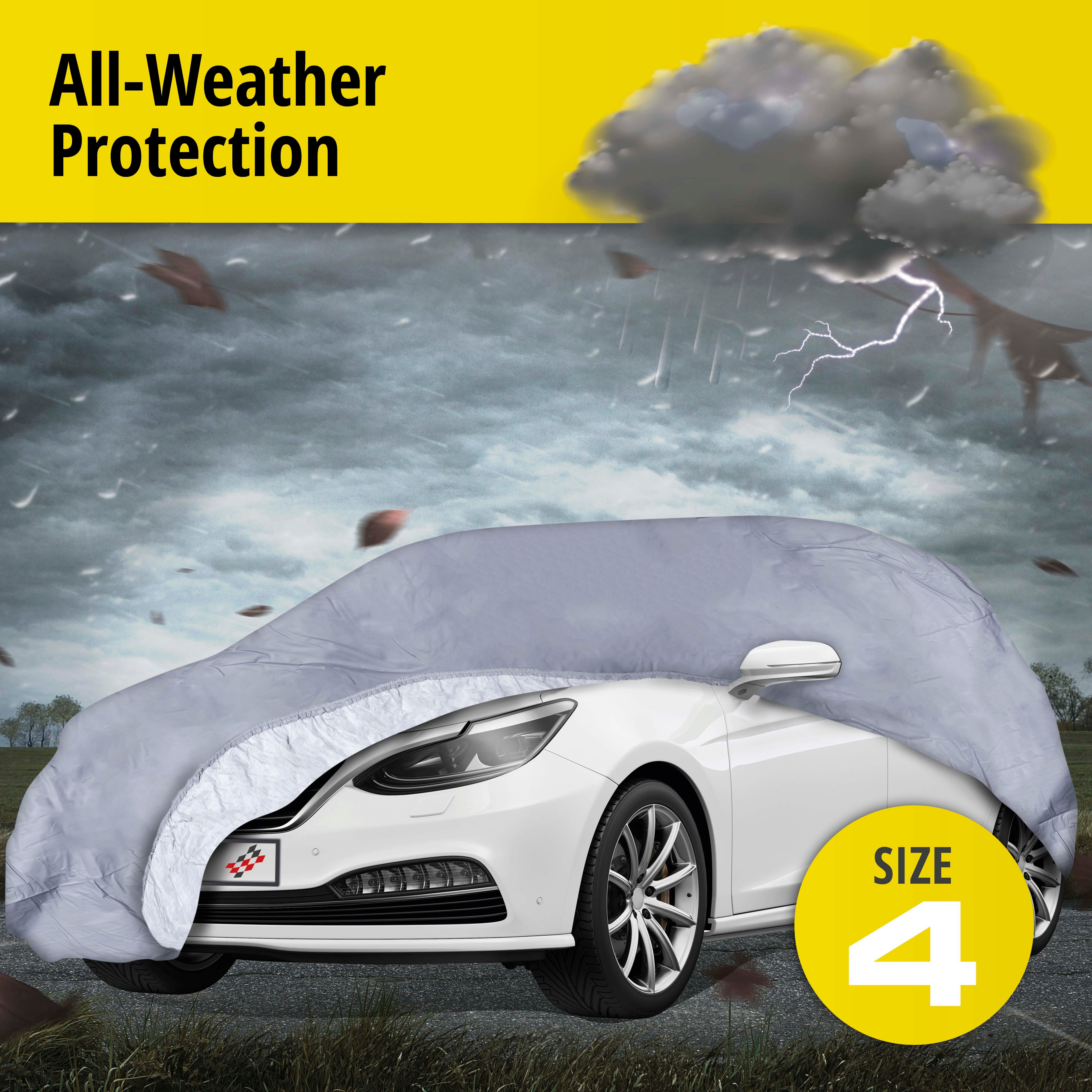Car tarpaulin All Weather Premium size 4 grey
