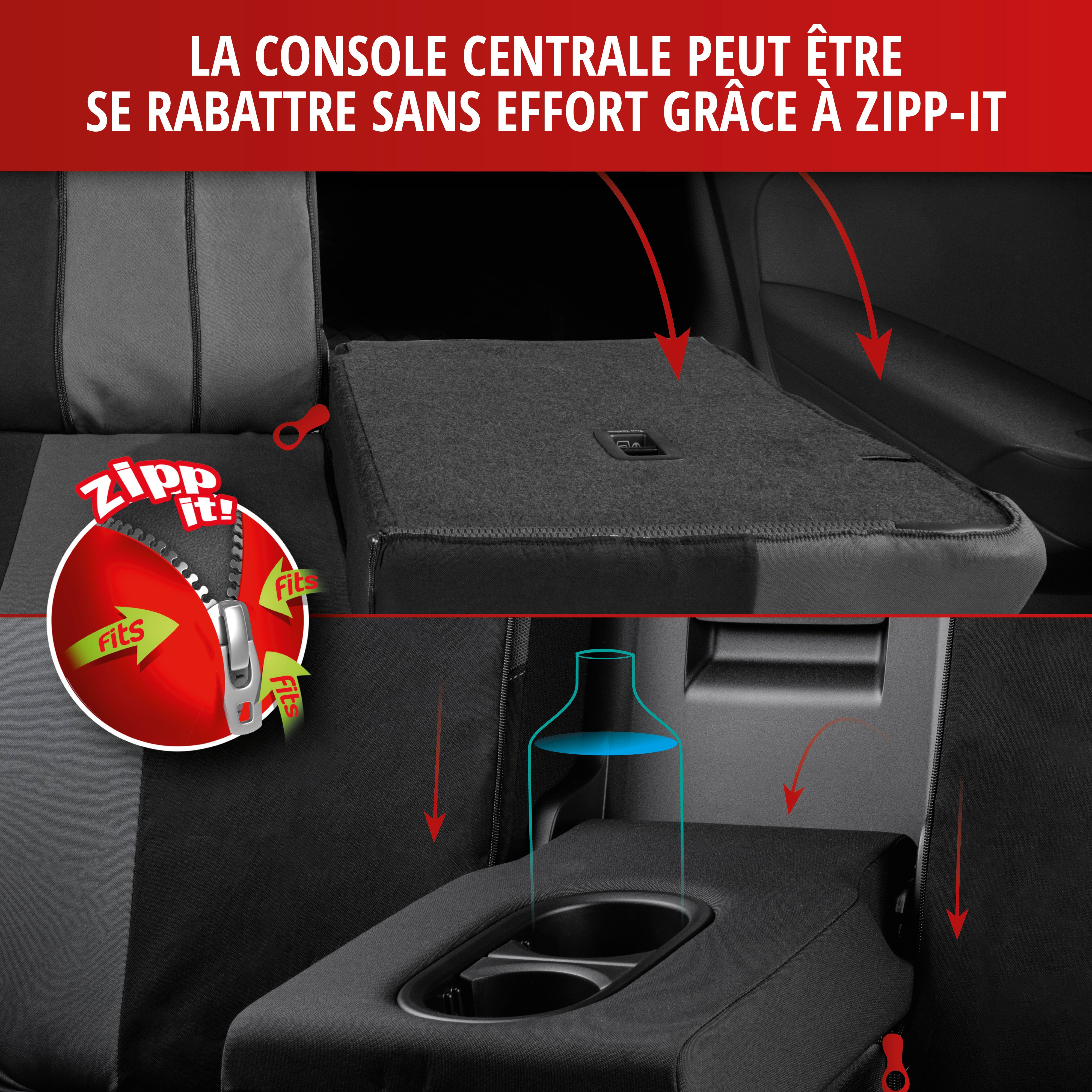 ZIPP IT Premium Inde housses de siège auto avec système de fermeture éclair
