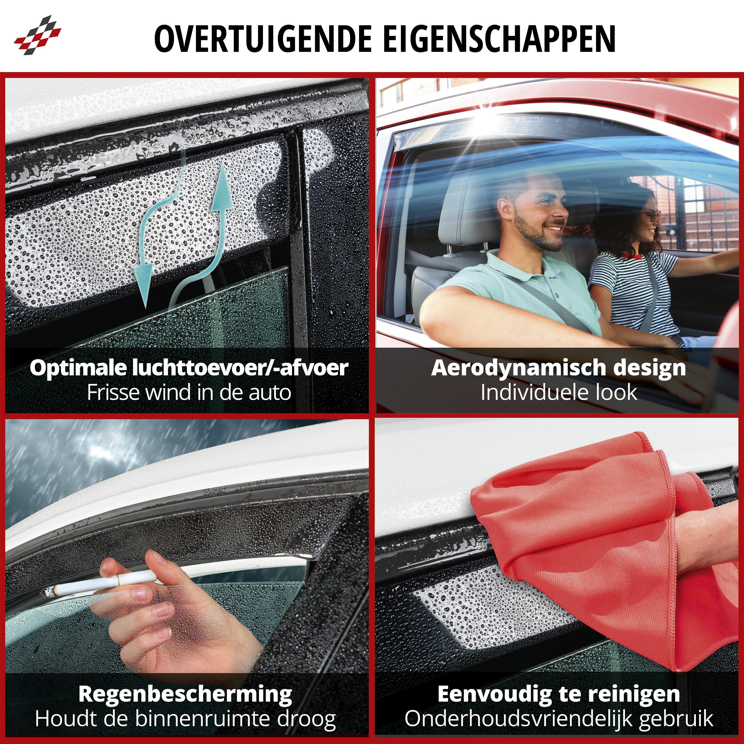 Zijwindschermen voor Audi A3 05/2003-12/2013