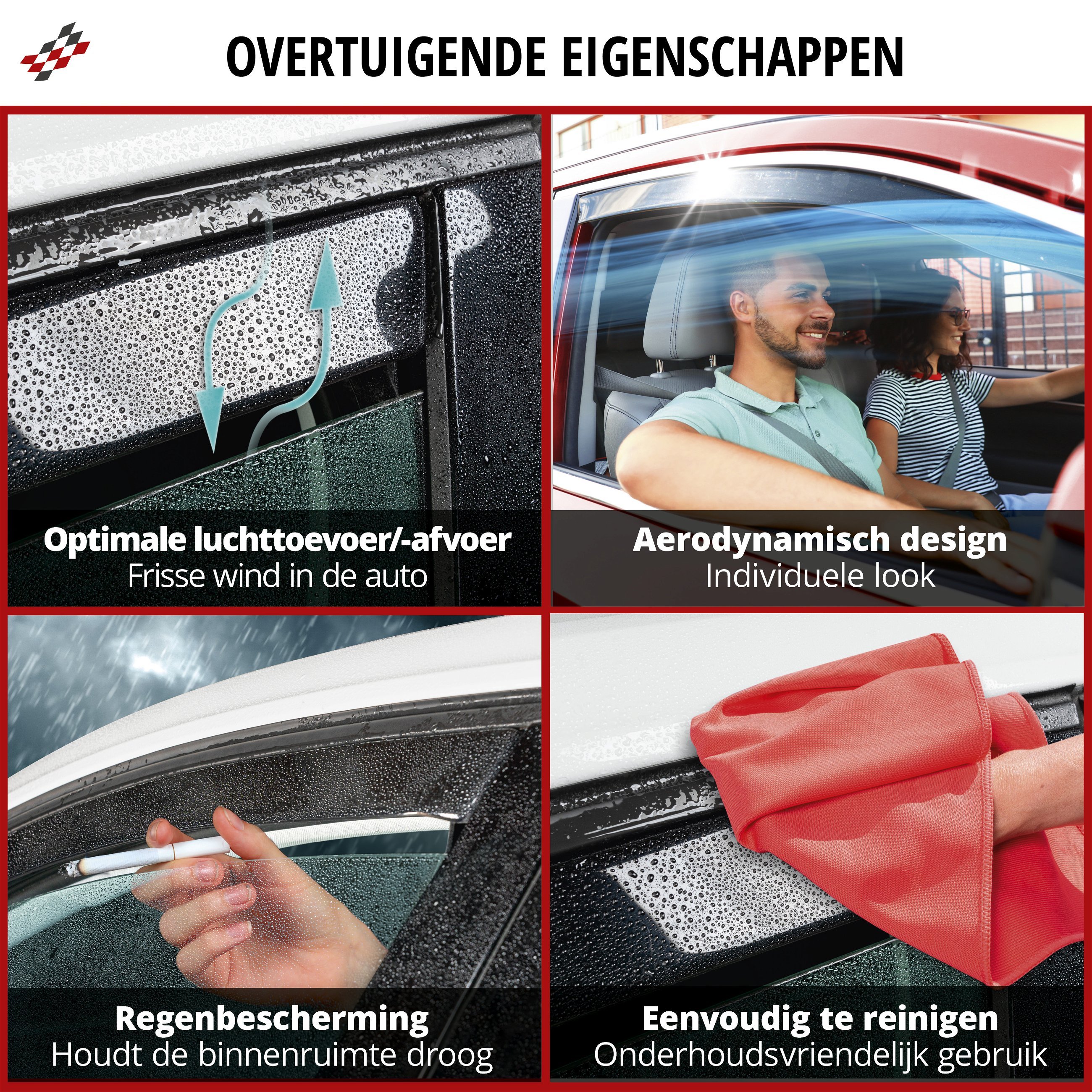 Zijwindschermen voor Renault Captur II 01/2020-Vandaag