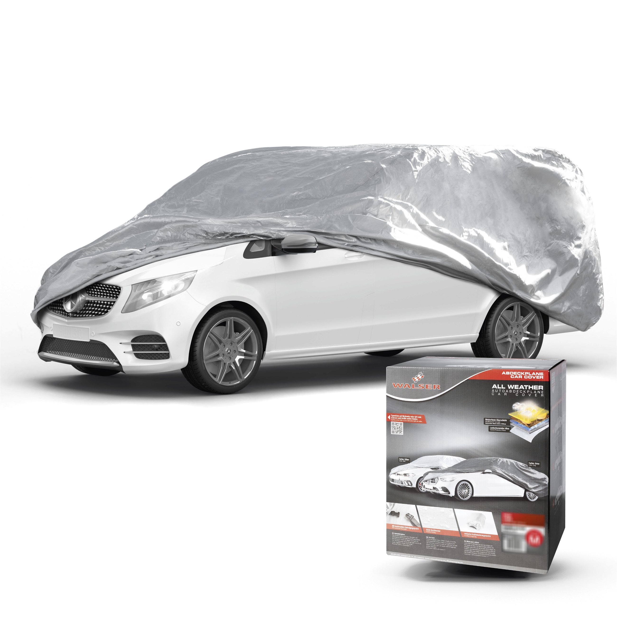 Car cover All Weather Basic, bus car cover size XL silver