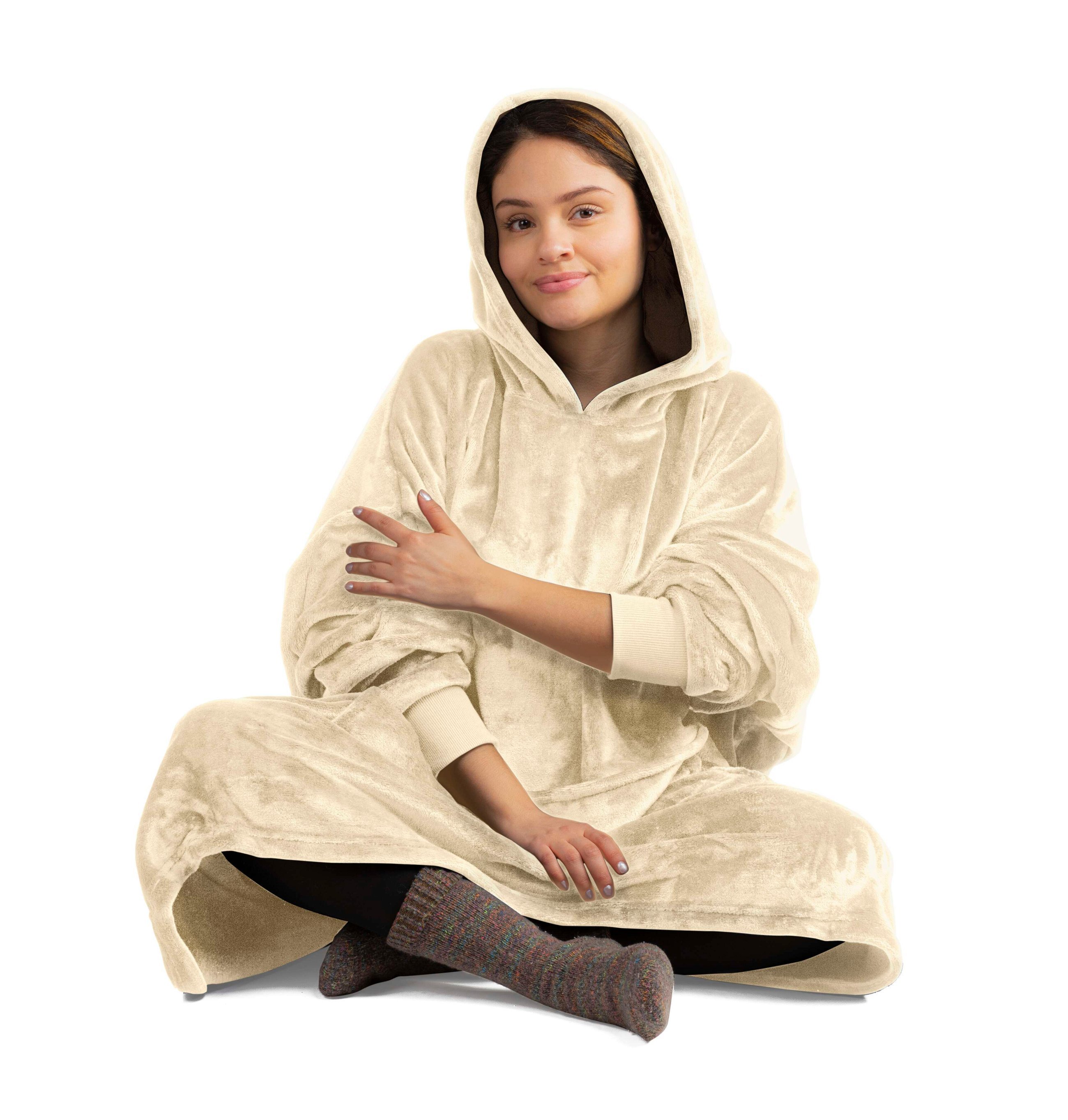 Snuggle Pulli 104x102cm 250g/m² inkl. Ärmel, creme