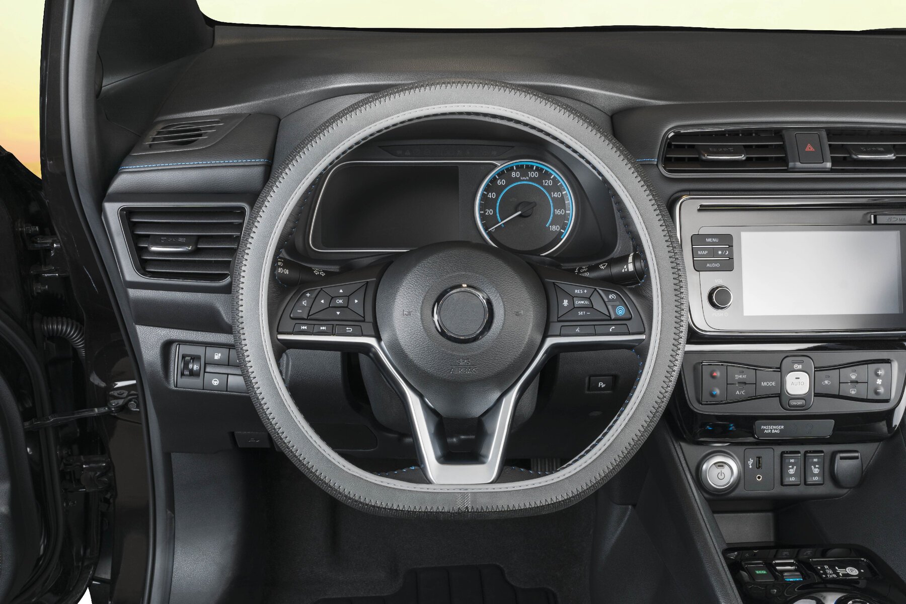 Steering wheel cover Soft Grip Styler - 38 cm black-grey