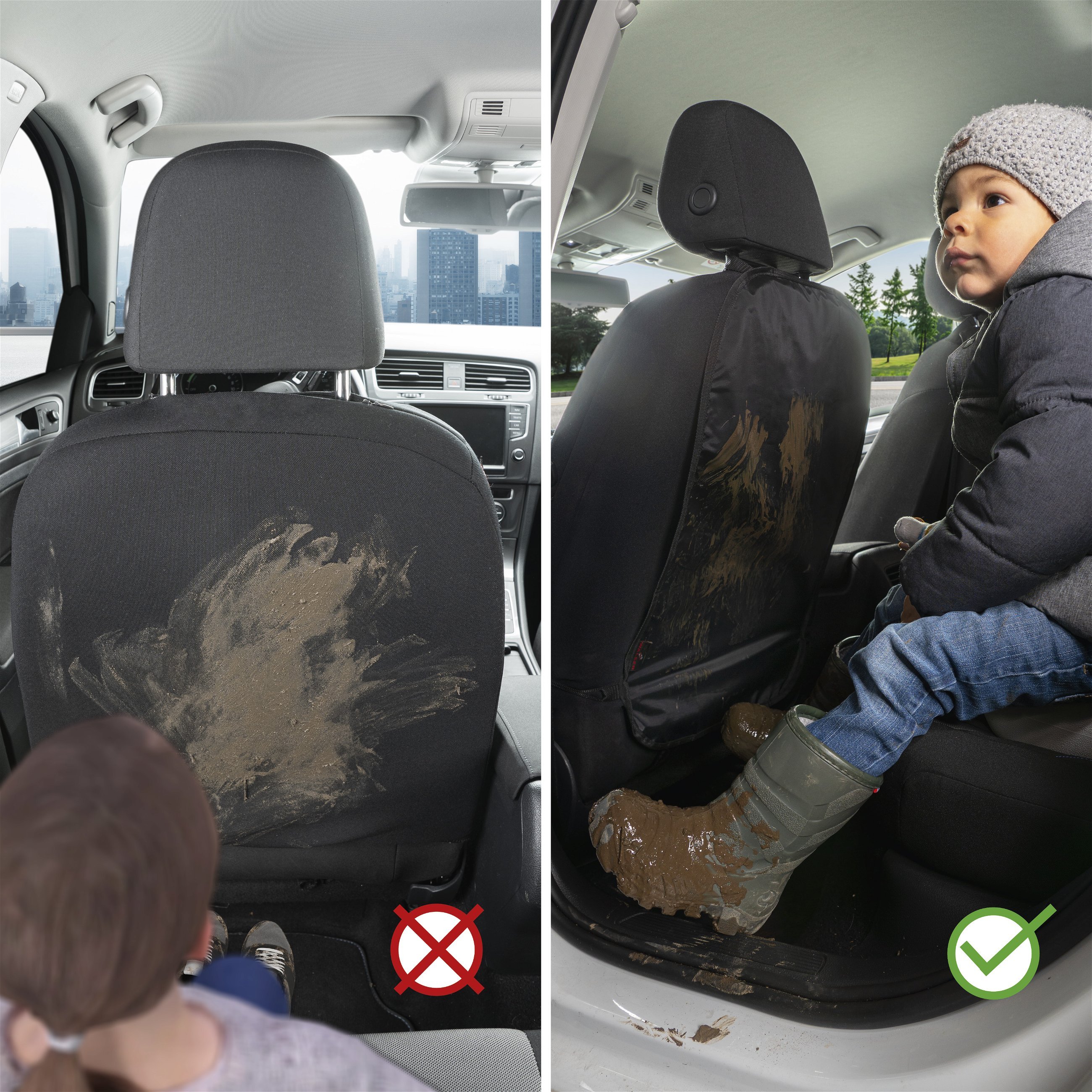 Car seat backrest protection Blacky