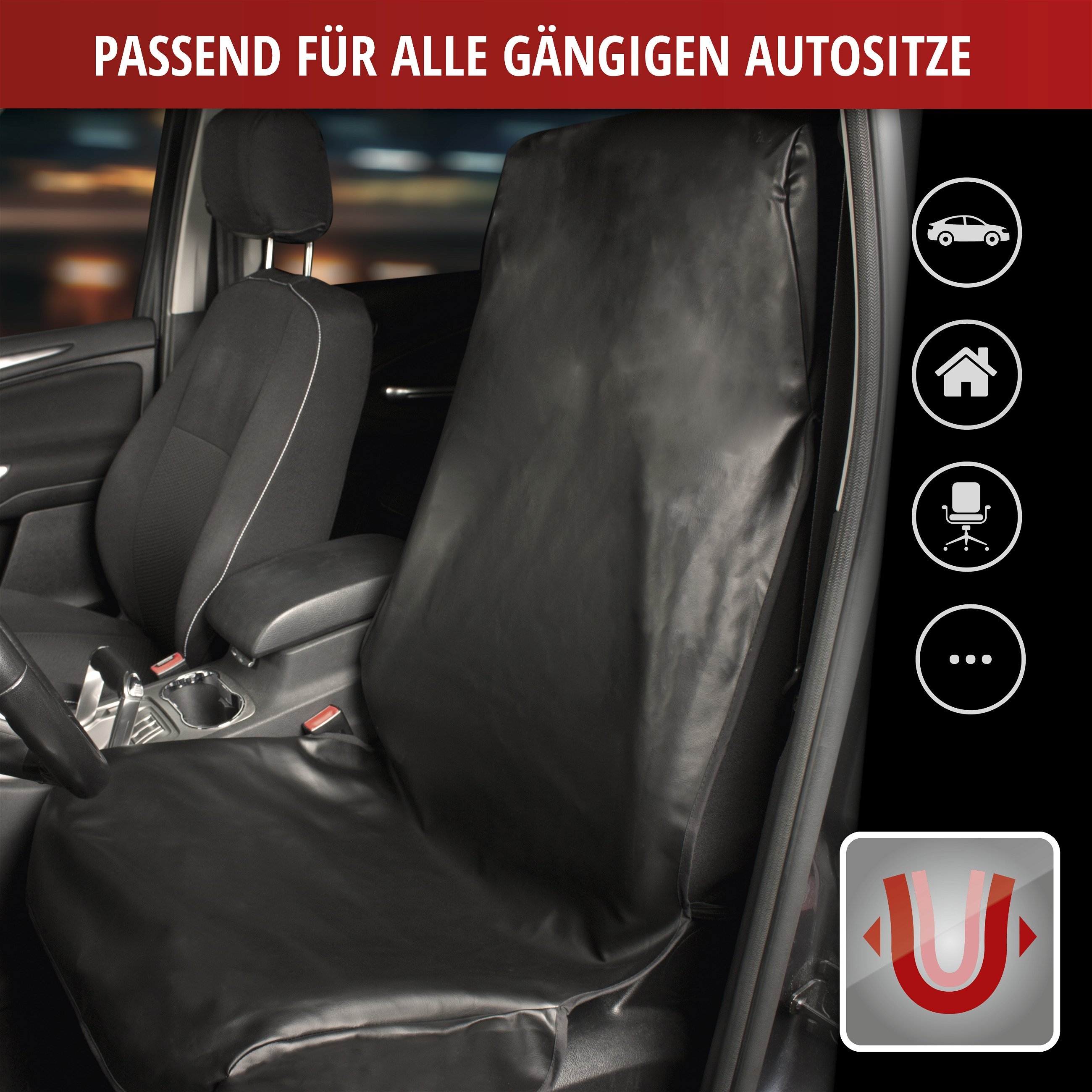 Auto-Sitzschoner Clean Tony, PKW-Schutzunterlage Vordersitz, Werkstatt-Schonbezug  aus Kunstleder, Kunstleder Sitzbezüge, Sitzbezüge und Sitzauflagen für  PKWs, Autositzbezüge & Auflagen