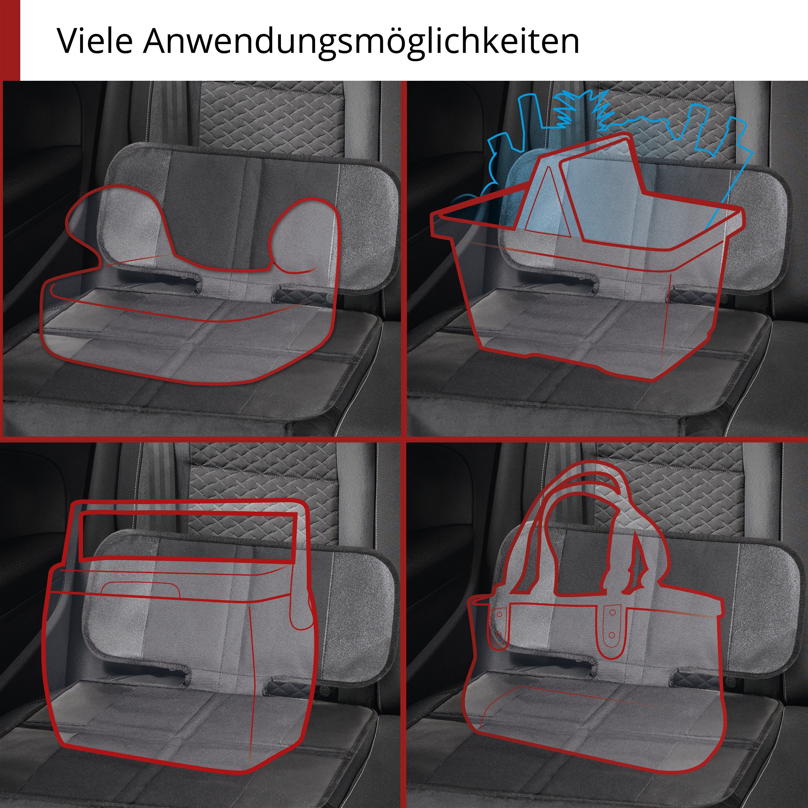 Aohcae Kindersitzunterlage, Autositzschoner Sitzschoner Auto kindersitz Auto  Sitzschutz Kinder Kindersitz Unterlagen für Auto Autositzauflage(Schwarz) :  : Baby