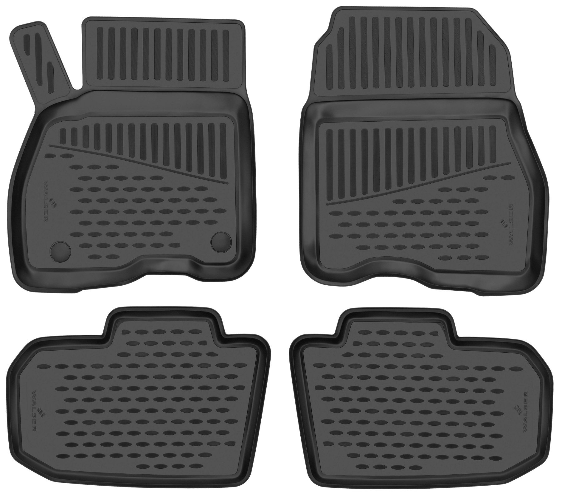 XTR rubberen voetmatten geschickt voor Nissan Leaf (ZE1) 08/2017-Vandaag