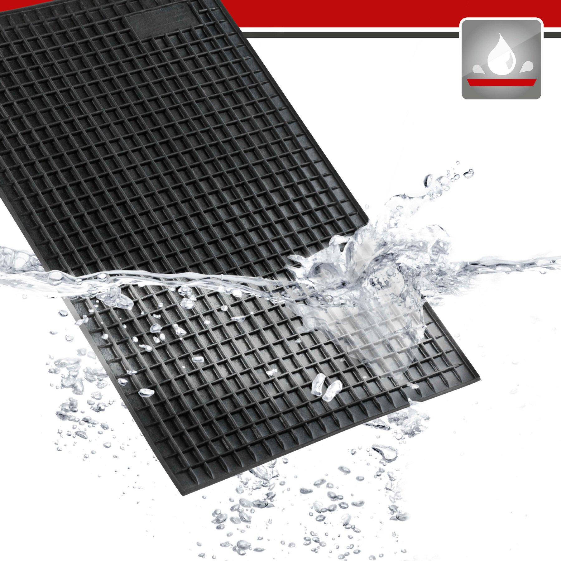 Universele rubbermat, rubbermat voor auto's 41x28 cm 14938