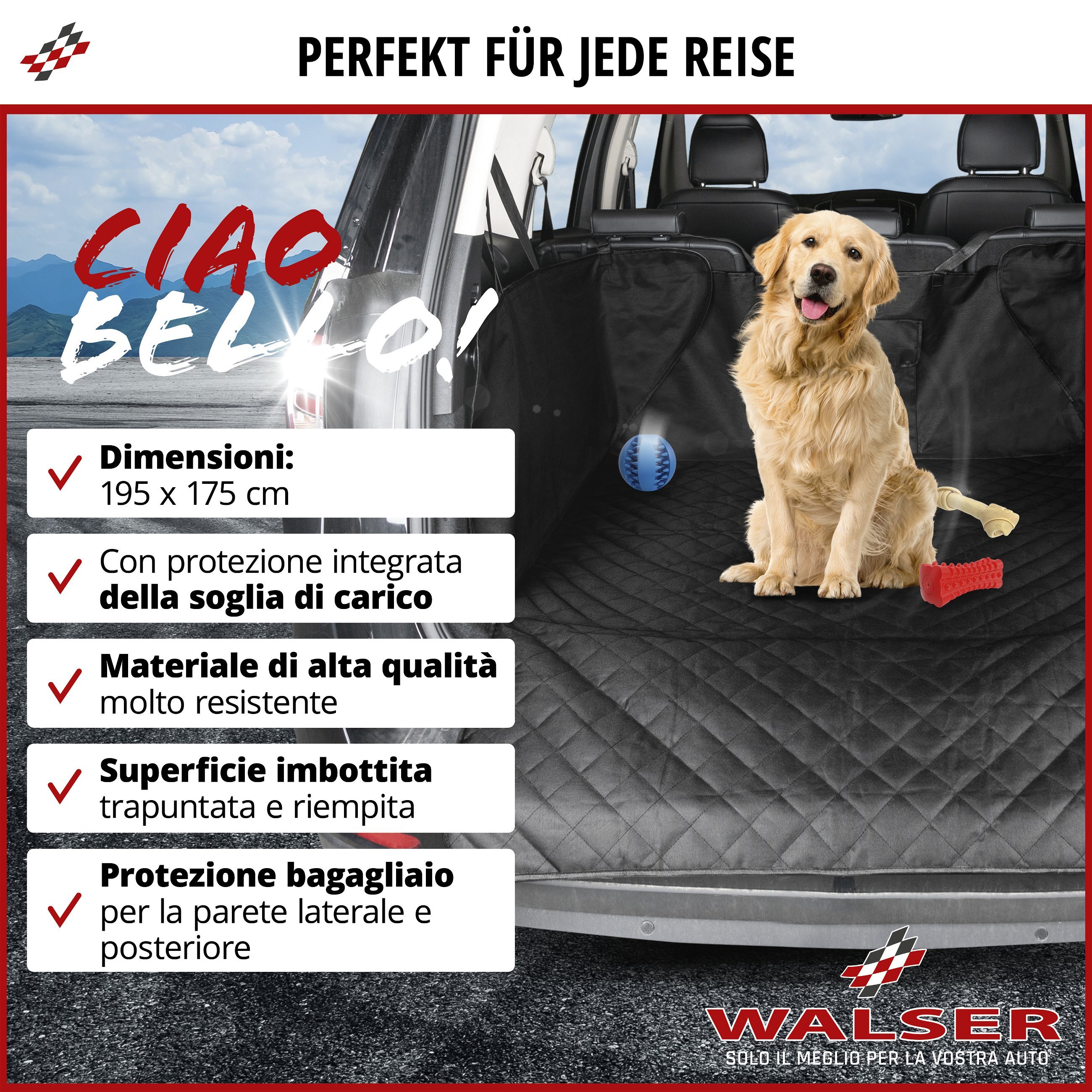 Coperta per cane coperchio del bagagliaio Bello
