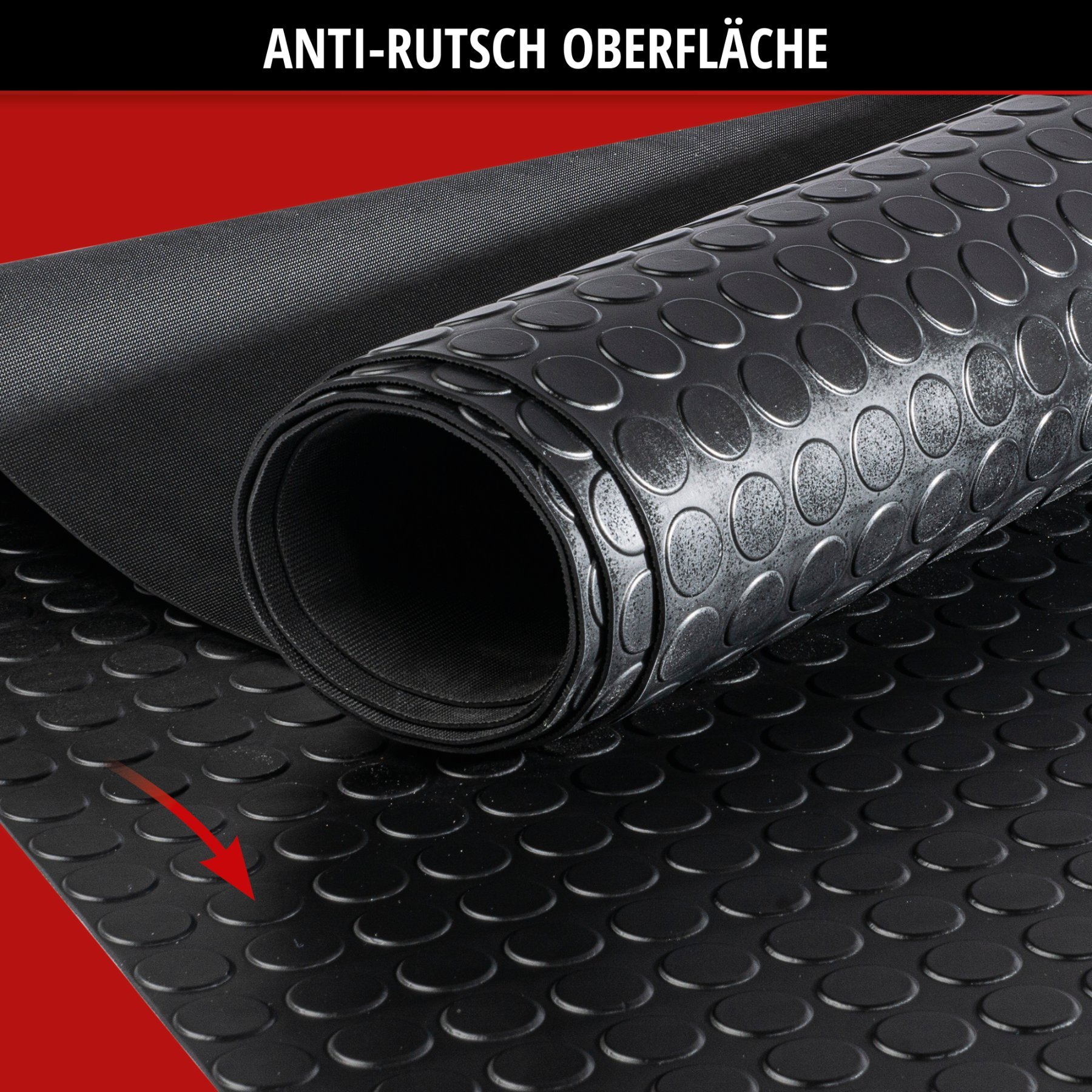 Gummimatte Coin, zuschneidbare Meterware 100x150 cm schwarz-Copy