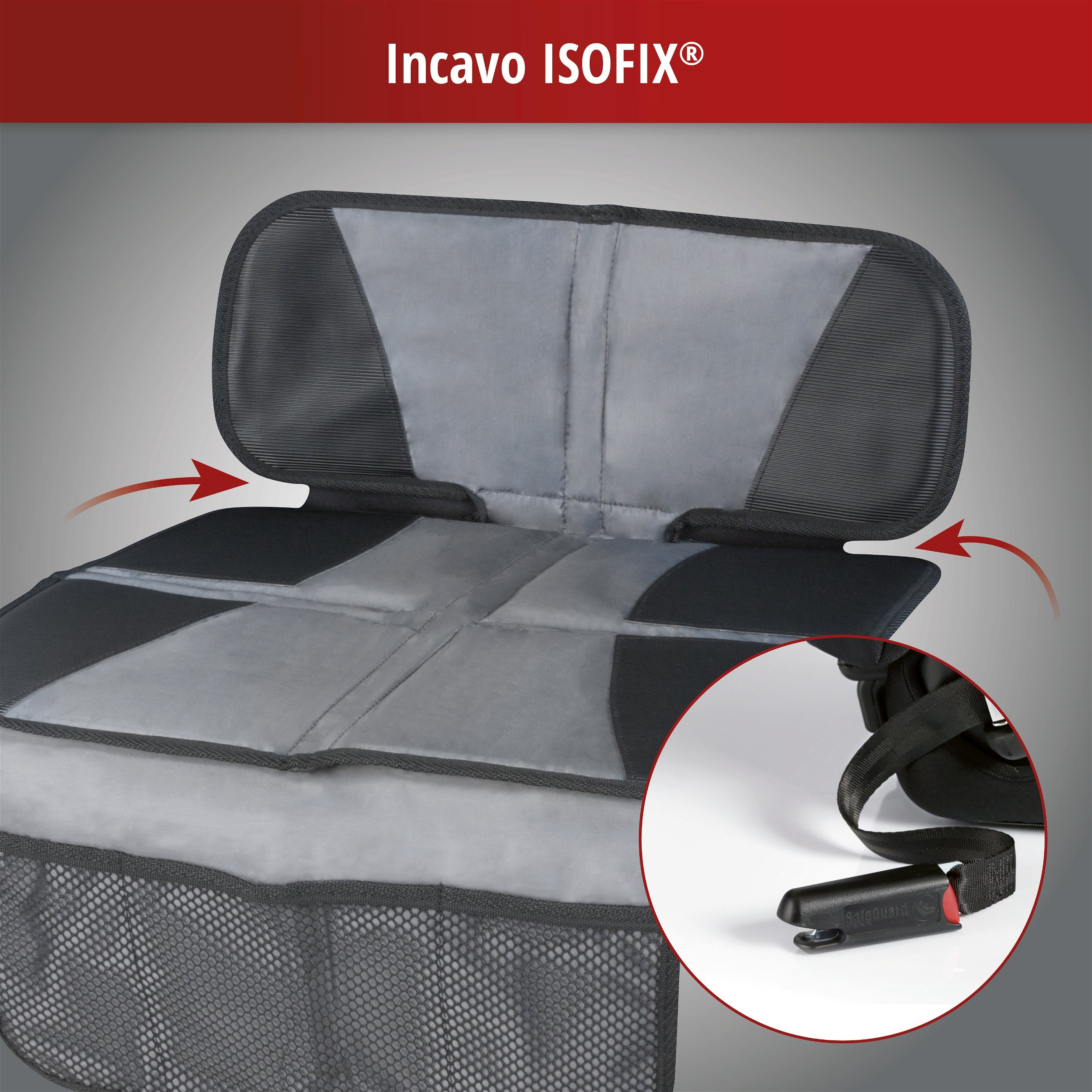 Cuscino per seggiolino Tidy Fred, cuscinetto protettivo per bambini grigio/nero