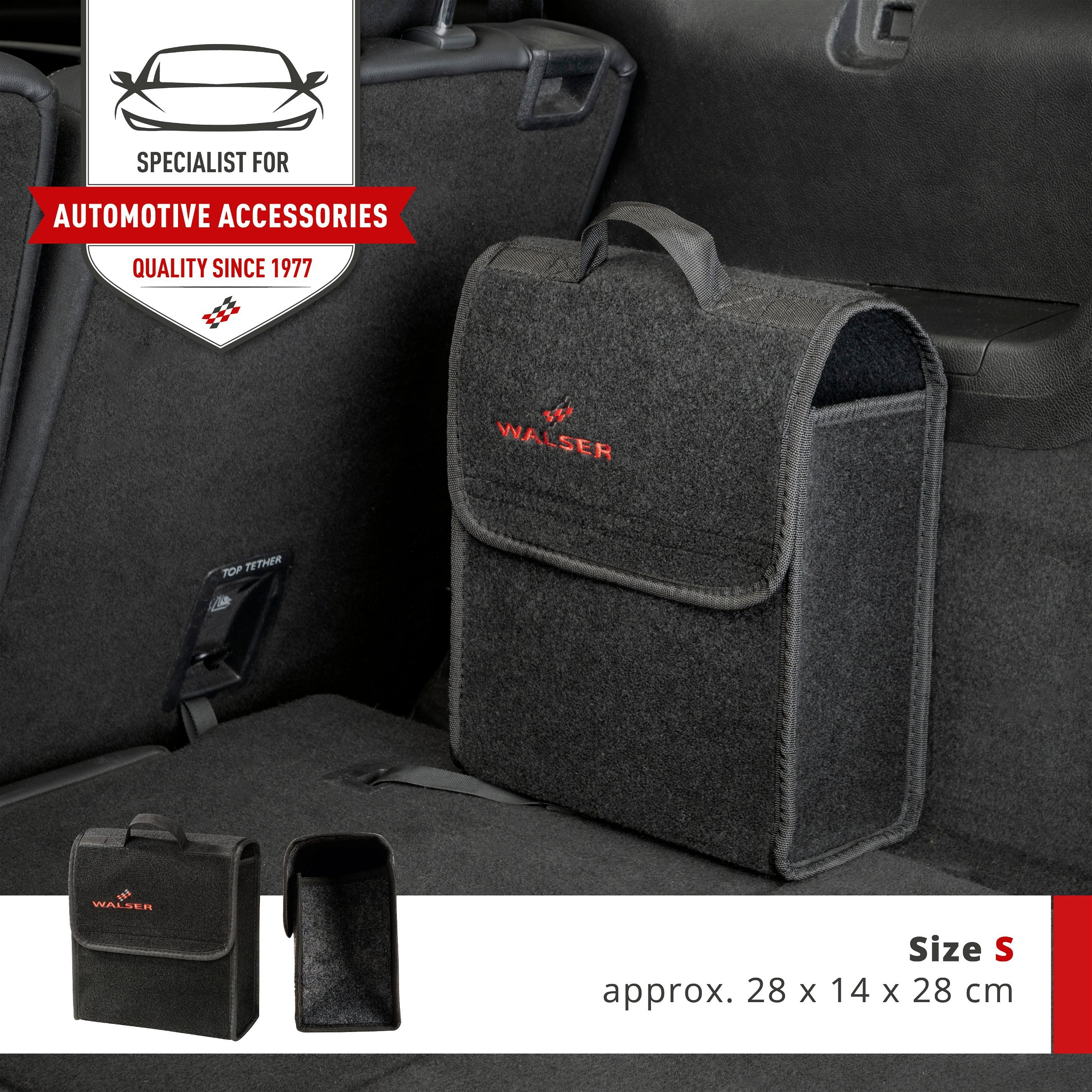 Car boot bag Toolbag size S, car storage bag black 28x14x28cm