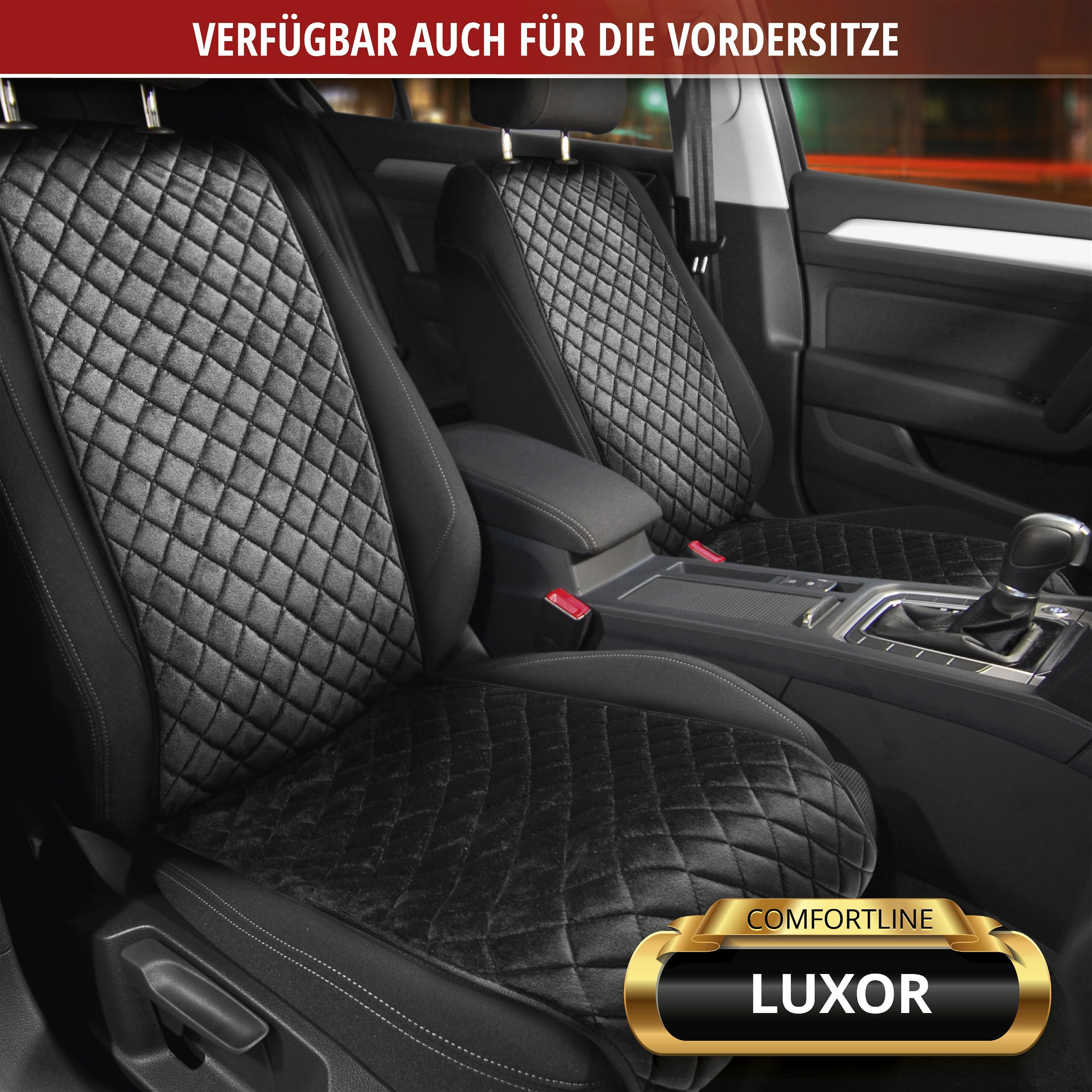 PKW-Sitzaufleger Comfortline Luxor inkl. Anti-Rutsch-Beschichtung, Auto-Sitzauflage für 1 Rücksitzbank