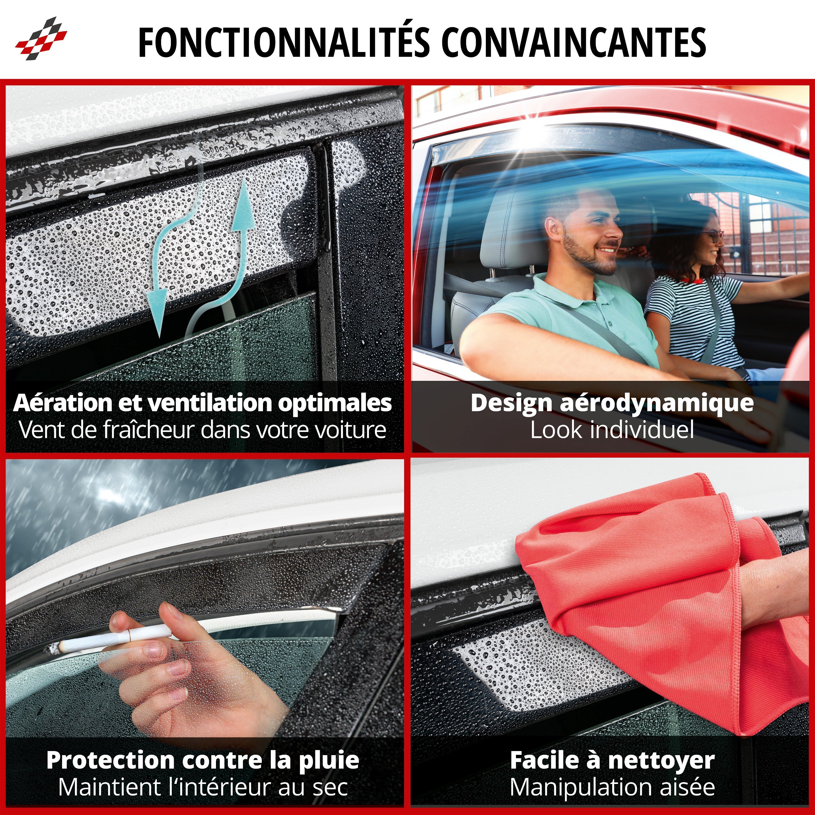 Déflecteurs de vent pour Renault Master III/Opel Movano B 02/2010-auj., Nissan NV 11/2011-auj.