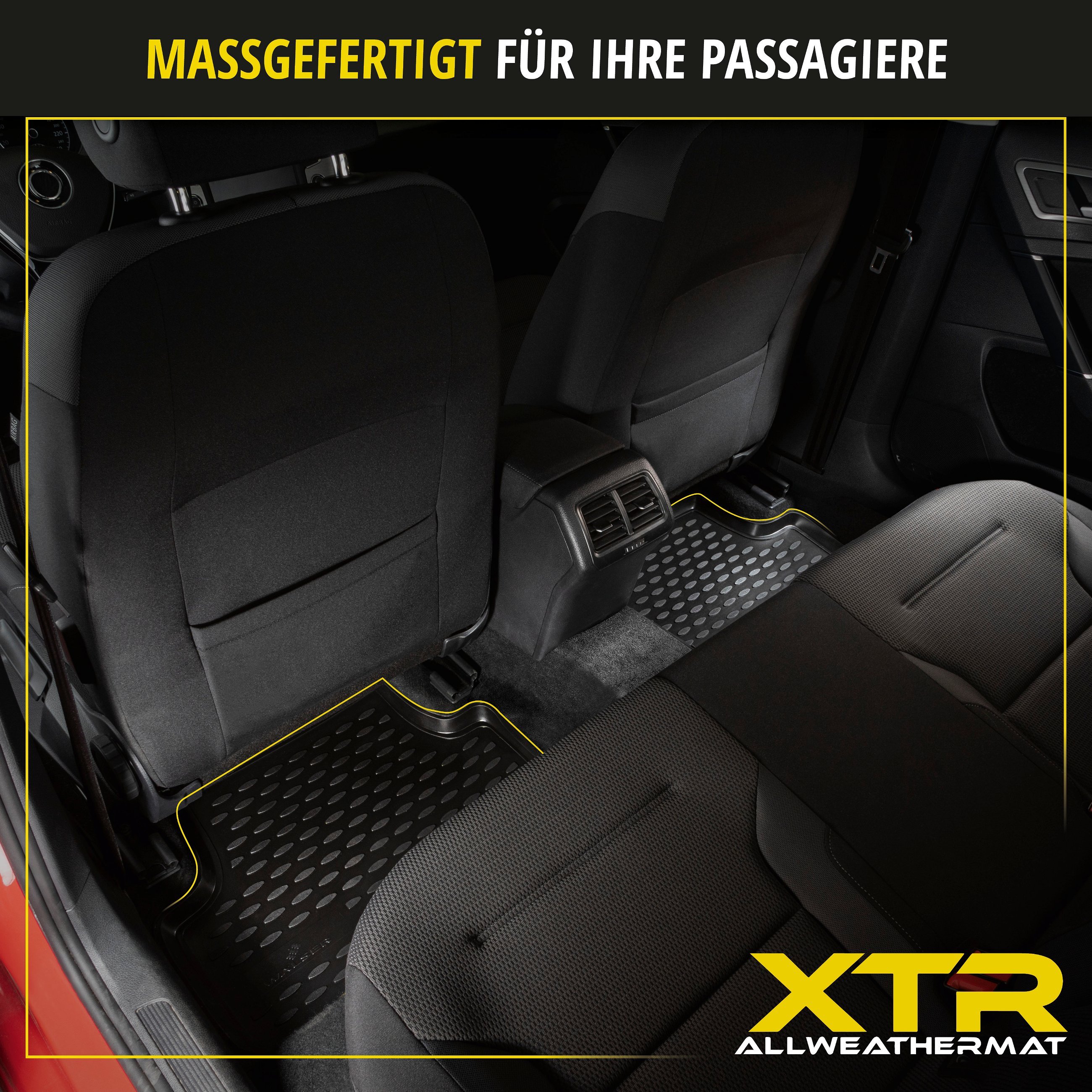 Gummimatten XTR für Audi A4 05/2015-Heute, A4 Avant 08/2015-Heute, A4 Allroad 01/2016-Heute