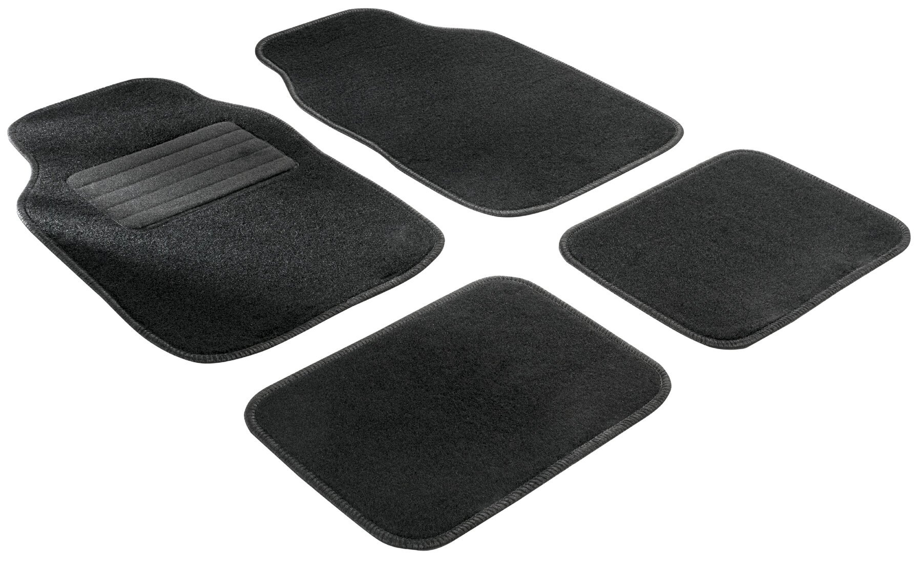 Auto-Teppich Velours, Universal-Fußmatten-Set 4-teilig schwarz, Auto-Teppich Velours, Universal-Fußmatten-Set 4-teilig schwarz, Universal  Textil Fußmatten, Textil Fußmatten, Automatten & Teppiche