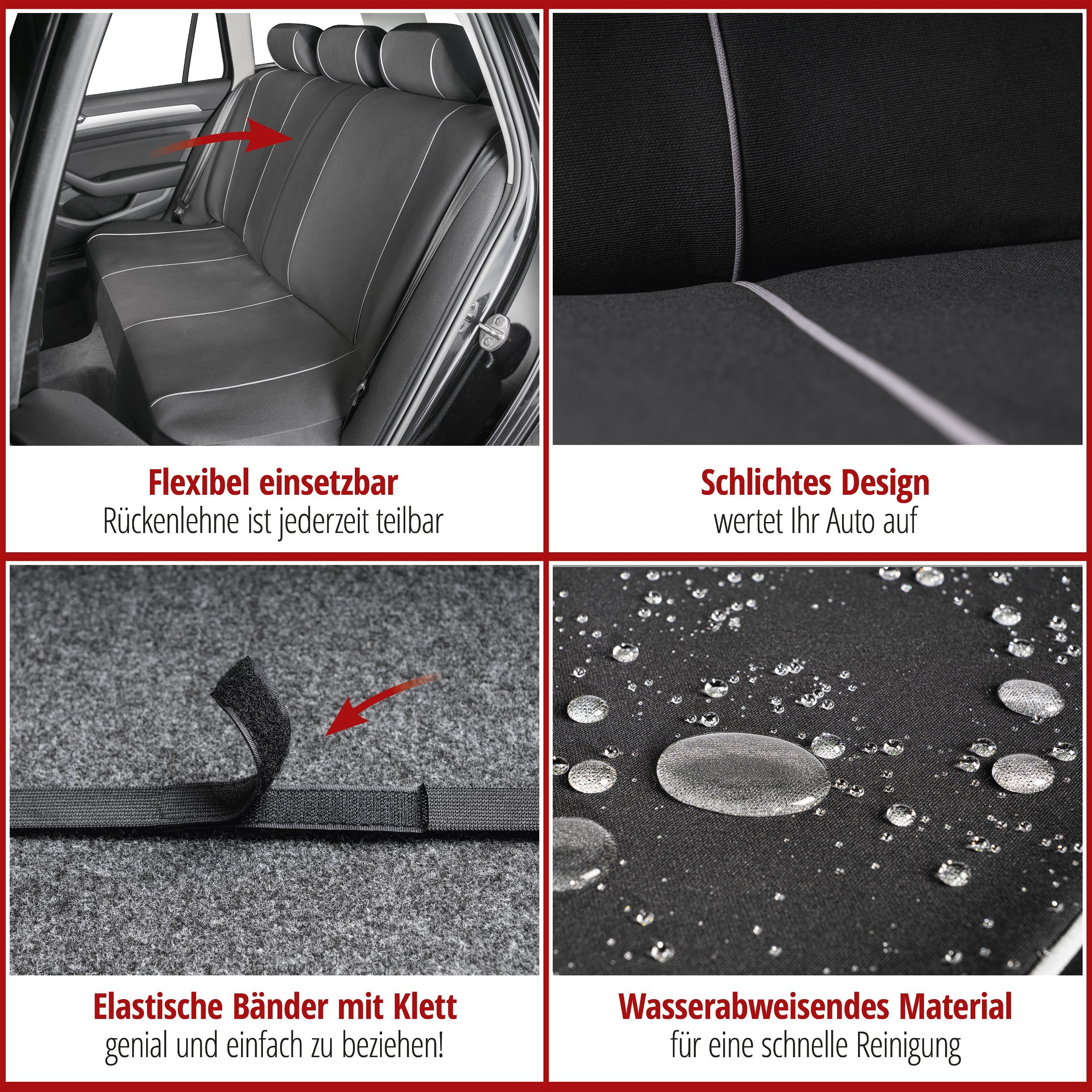 11786 WALSER Autositzbezug schwarz/grau, Polyester, vorne und hinten ▷  AUTODOC Preis und Erfahrung