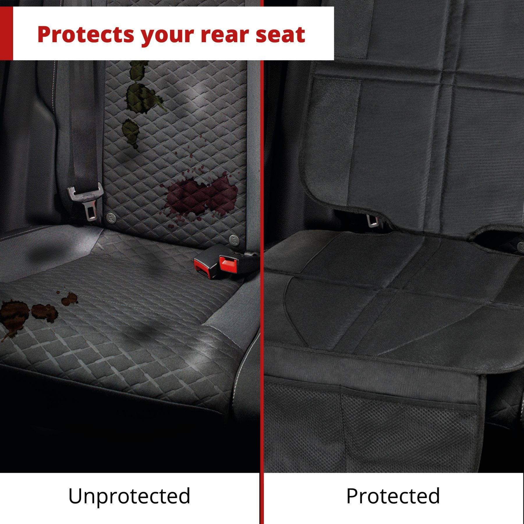 Child seat pad George Premium XL, protective pad child seat black