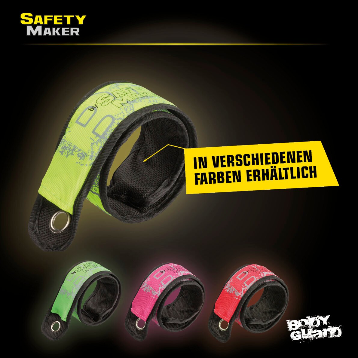 LED Klackband, leuchtendes Slap Wrap gelb