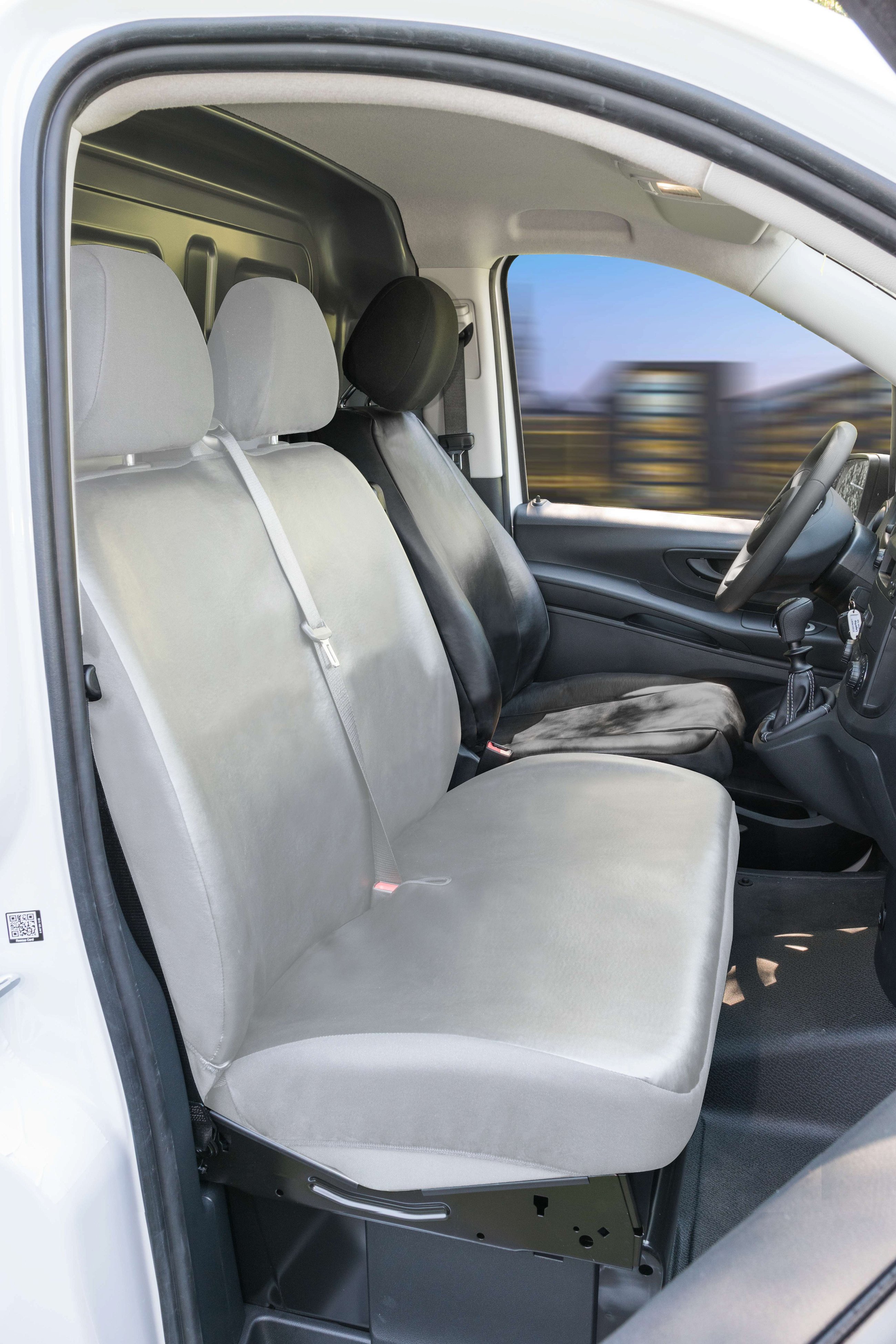 Passform Sitzbezug aus Kunstleder für Mercedes-Benz Vito 447, Einzelsitzbezug Fahrer Armlehne innen