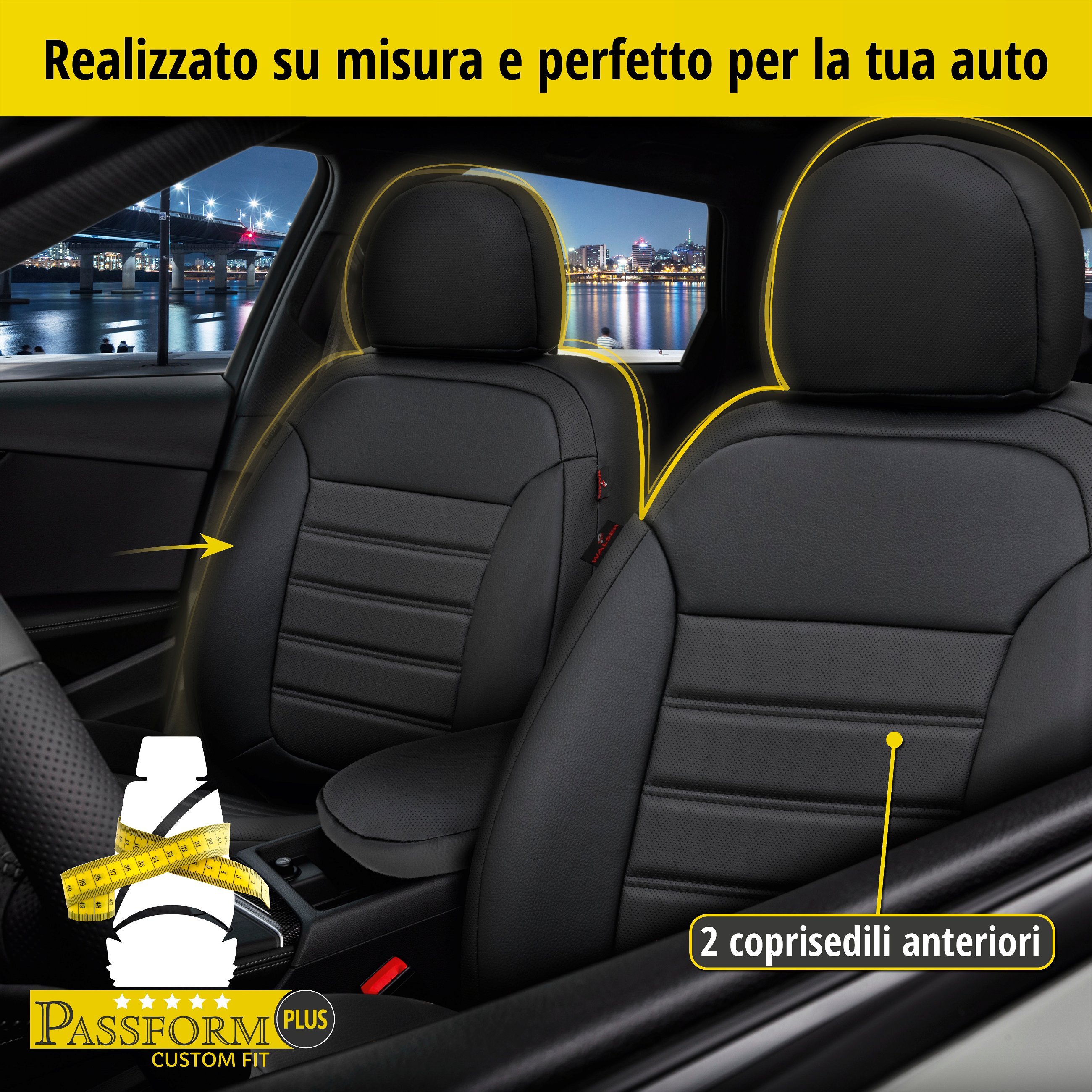 Coprisedili Robusto per Opel Astra J Caravan (P10) 10/2010-10/2015, 2 coprisedili per sedili normali