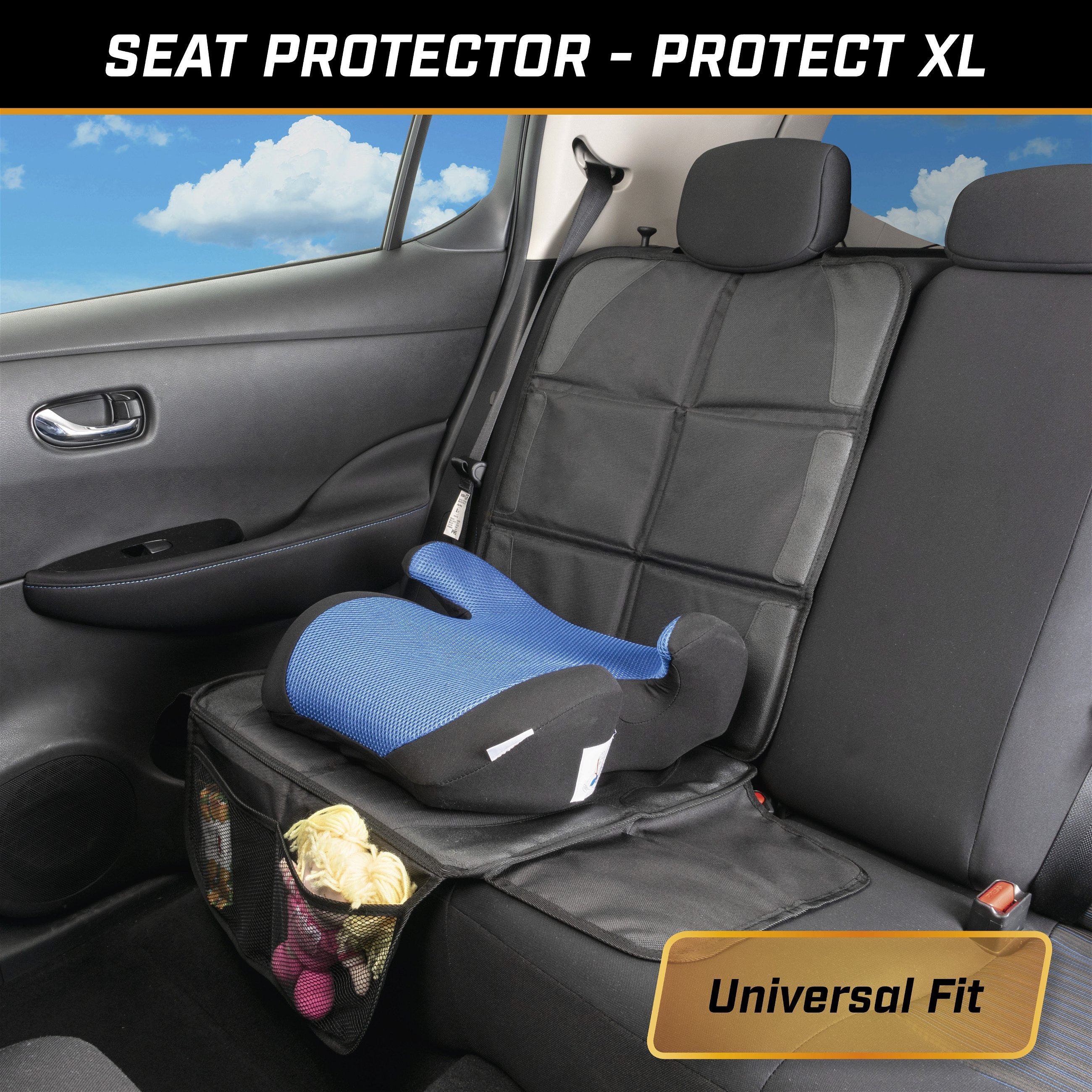 Child seat pad Protect XL, protective pad child seat black