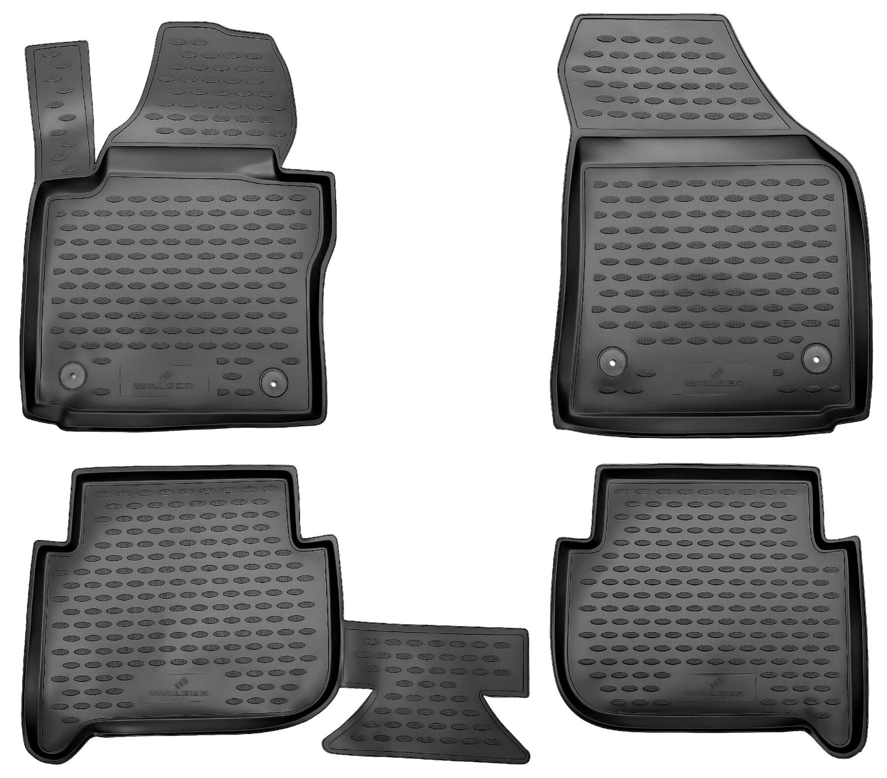 Rubberen Voetmatten XTR geschikt voor VW Touran I, II, 5 zetels, 2003 - 2015