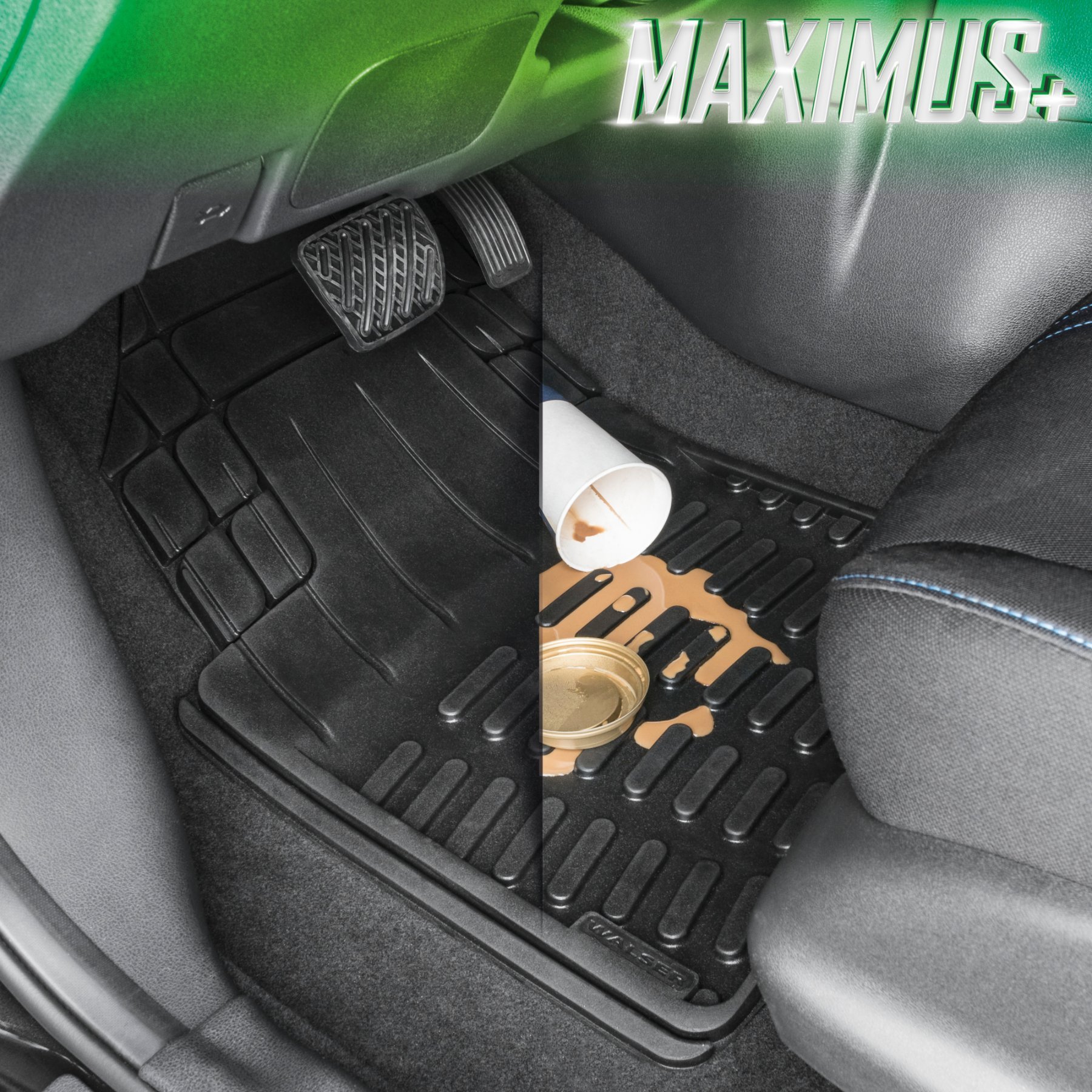 Gummimatte Maximus Plus, zuschneidbares Automatten-Set schwarz
