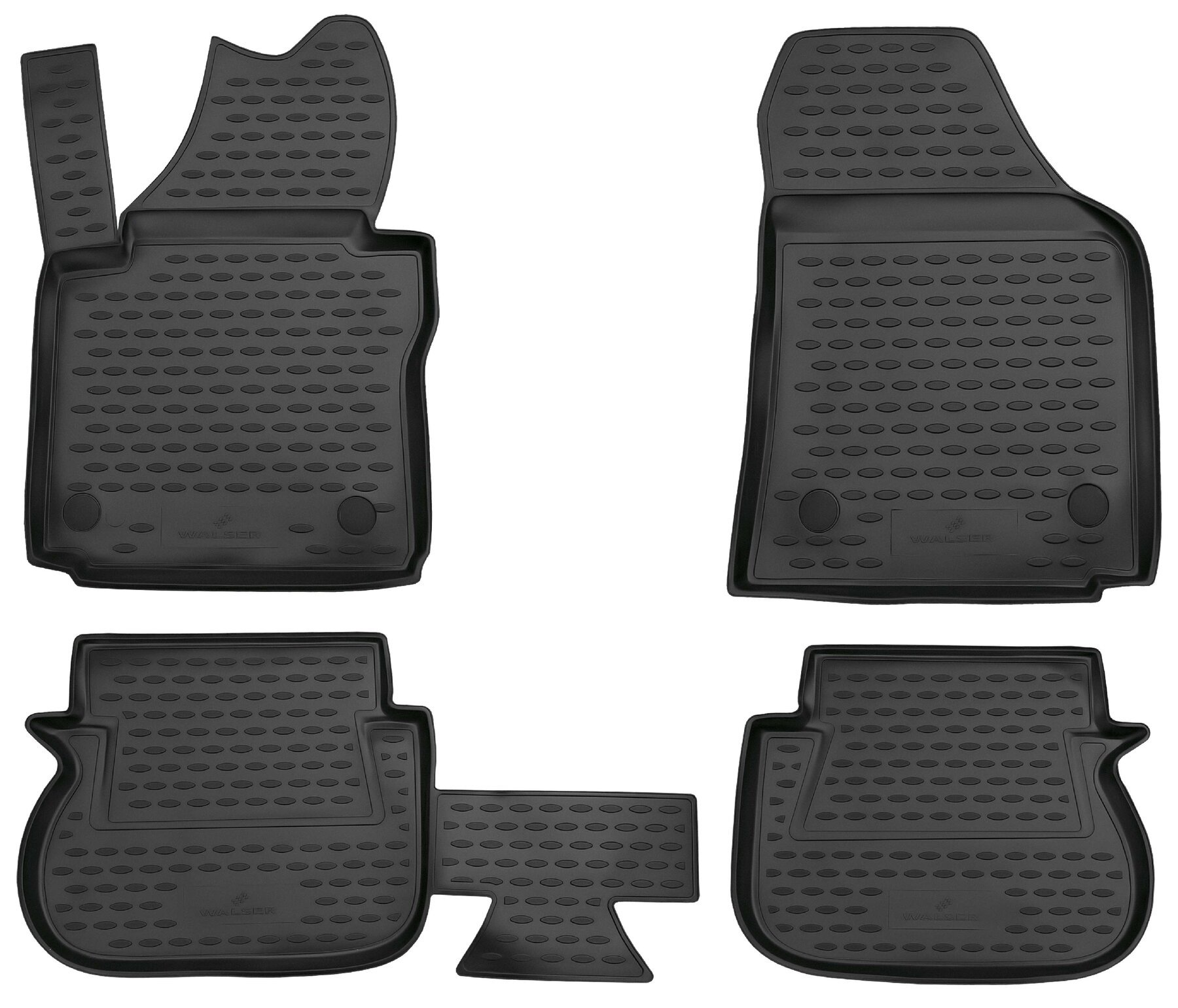 Tappetini in gomma per auto su misura XTR per VW Caddy Life 2004-2015