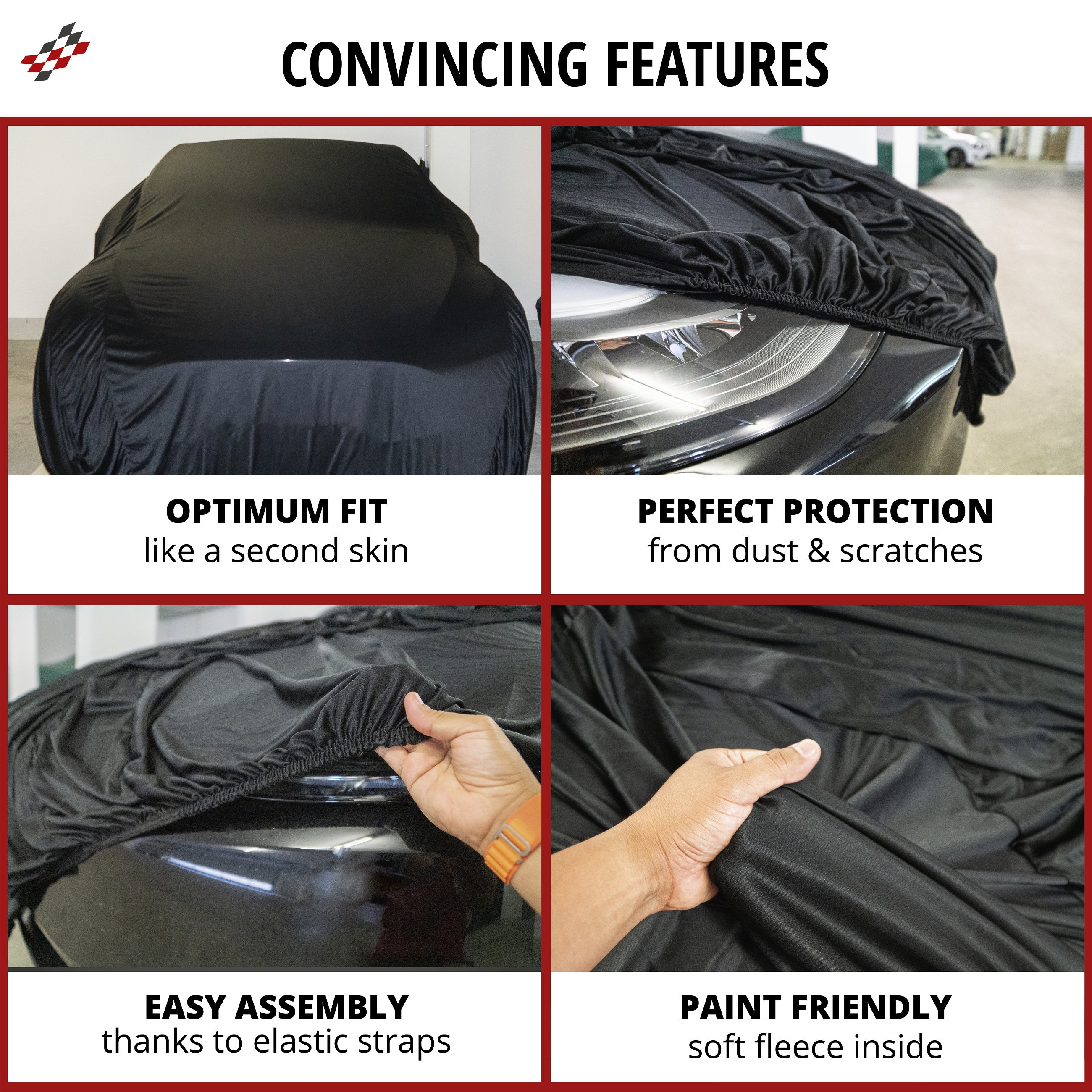 Car cover Indoor Stretch Basic SUV size L black
