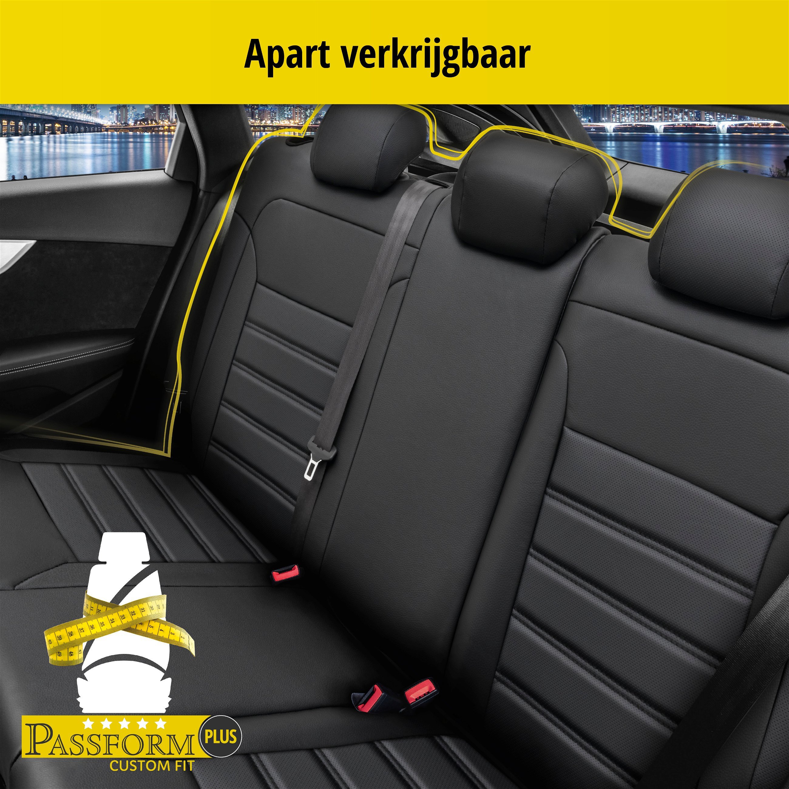 Auto stoelbekleding Robusto geschikt voor Audi A4 Avant (8W5, 8WD, B9) 08/2015-Vandaag, 2 enkele zetelhoezen voor sportzetels