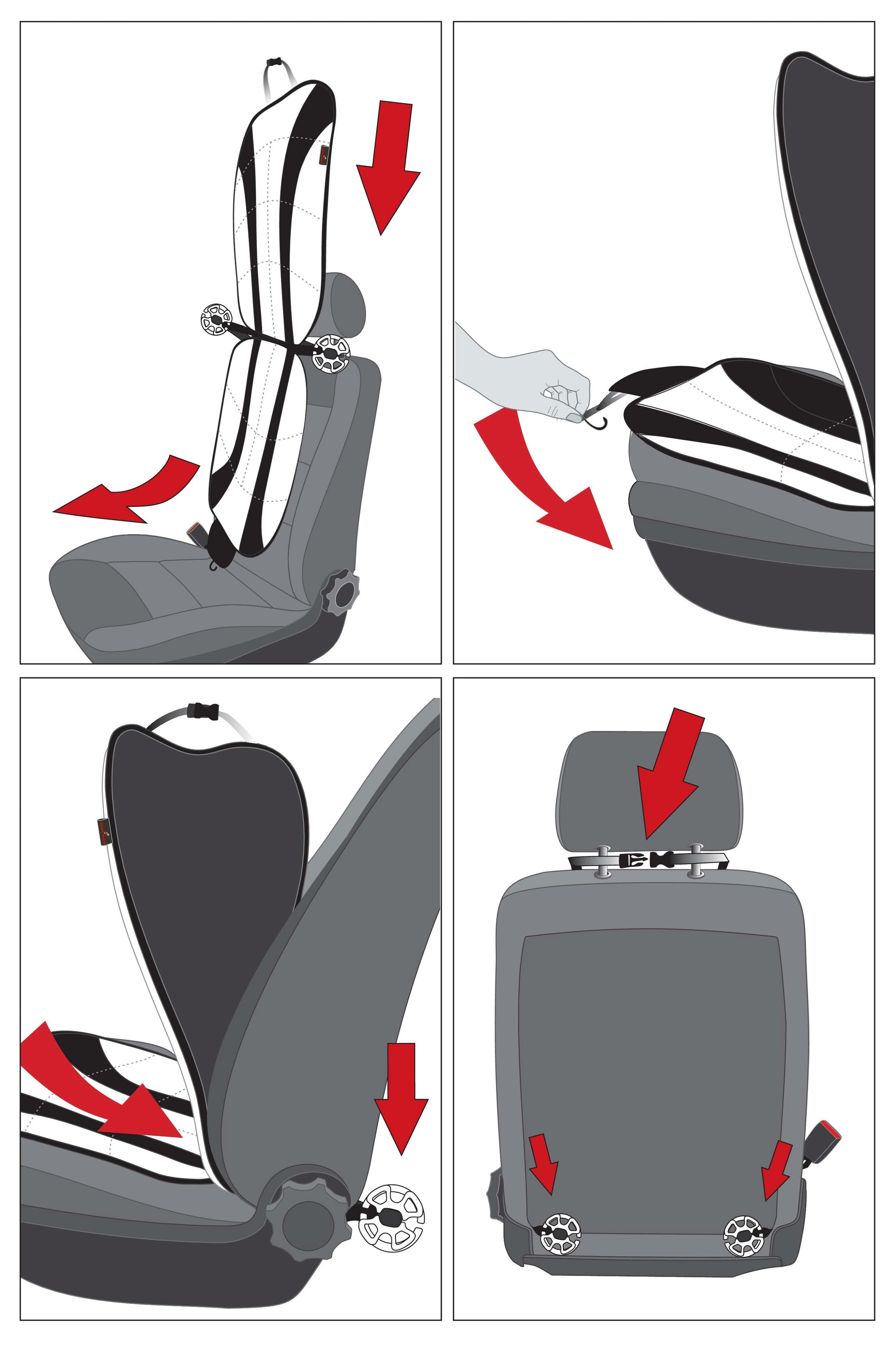 Air Flow car seat pad black