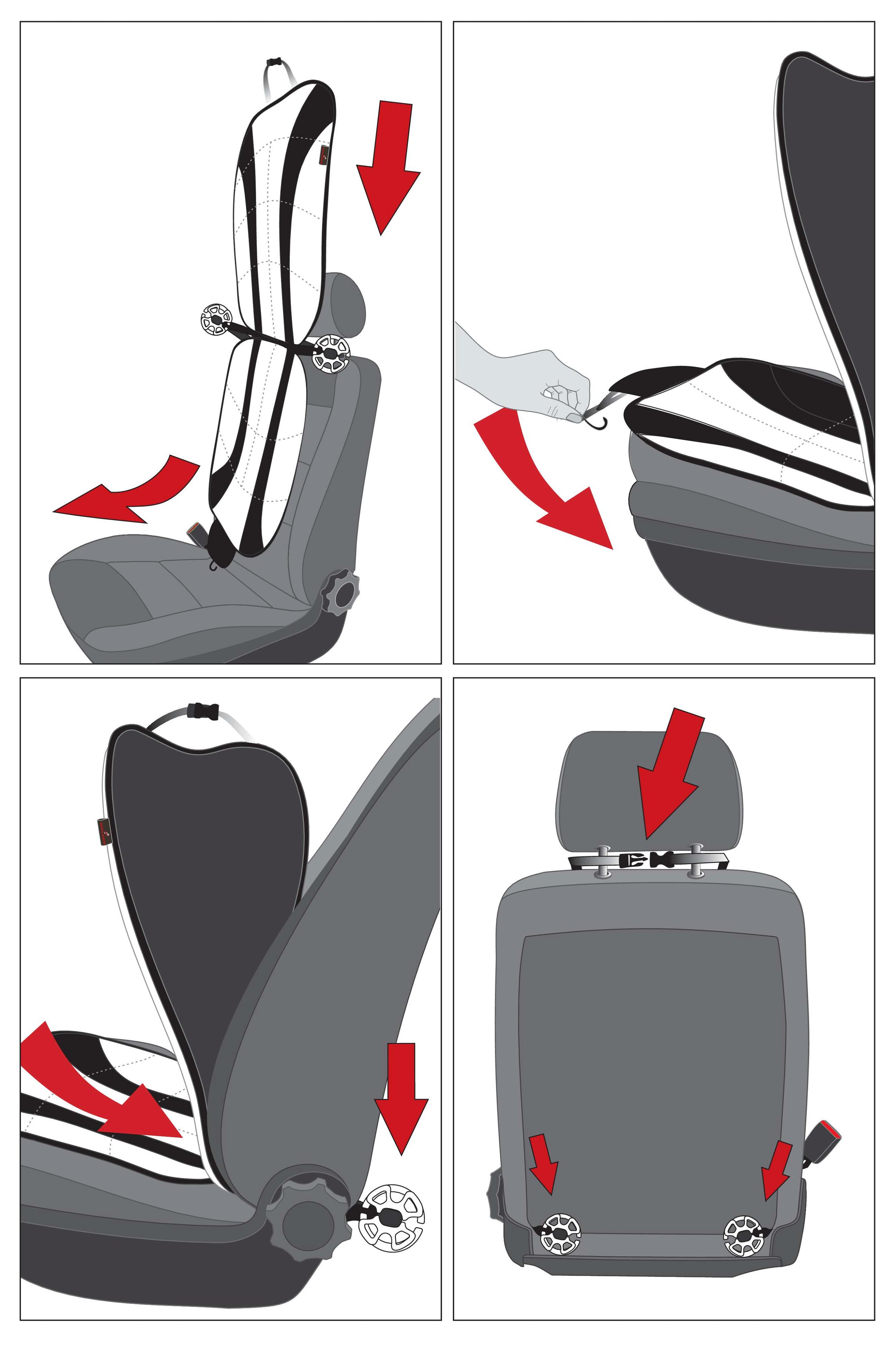 PKW Sitzauflage Air Flow, ergonomischer Auto-Sitzaufleger schwarz