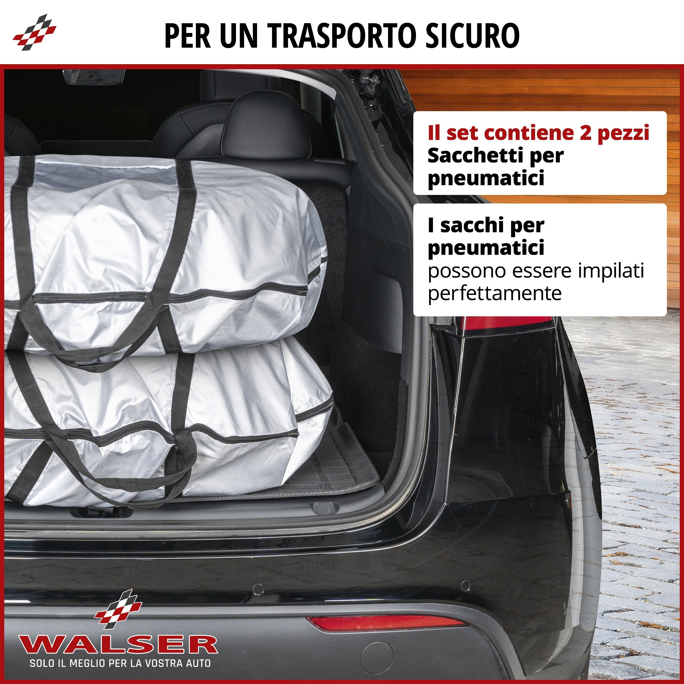 Set di 2 borse per pneumatici taglia XL, custodia per pneumatici 19-20 pollici