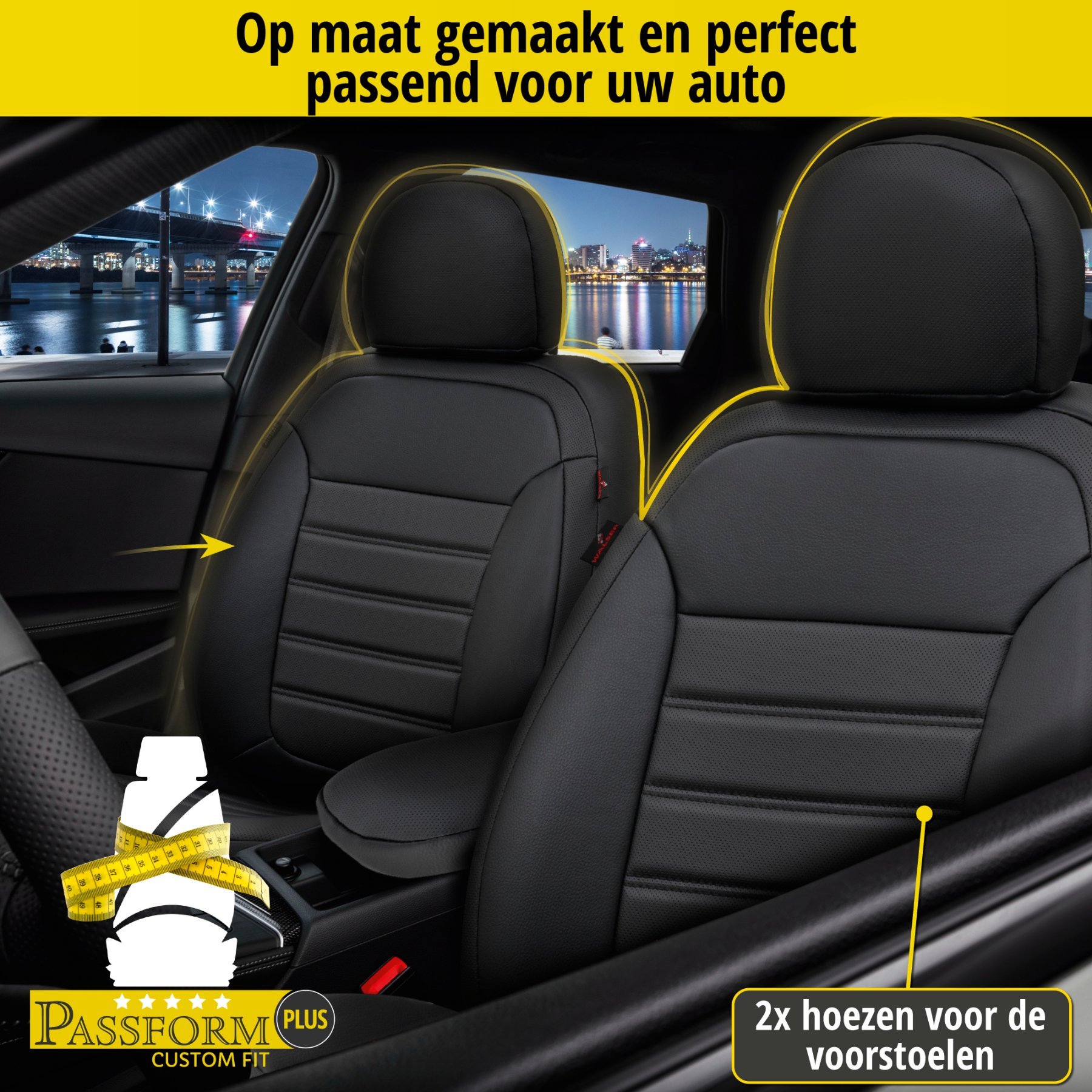 Auto stoelbekleding Robusto geschikt voor Opel Astra 06/2015-Vandaag, 2 enkele zetelhoezen voor sportzetels