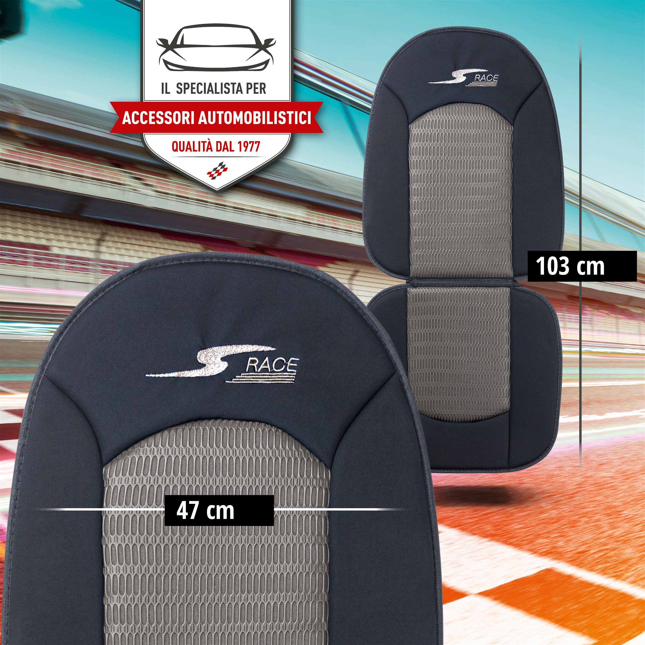 Coprisedili auto S-Race antracite