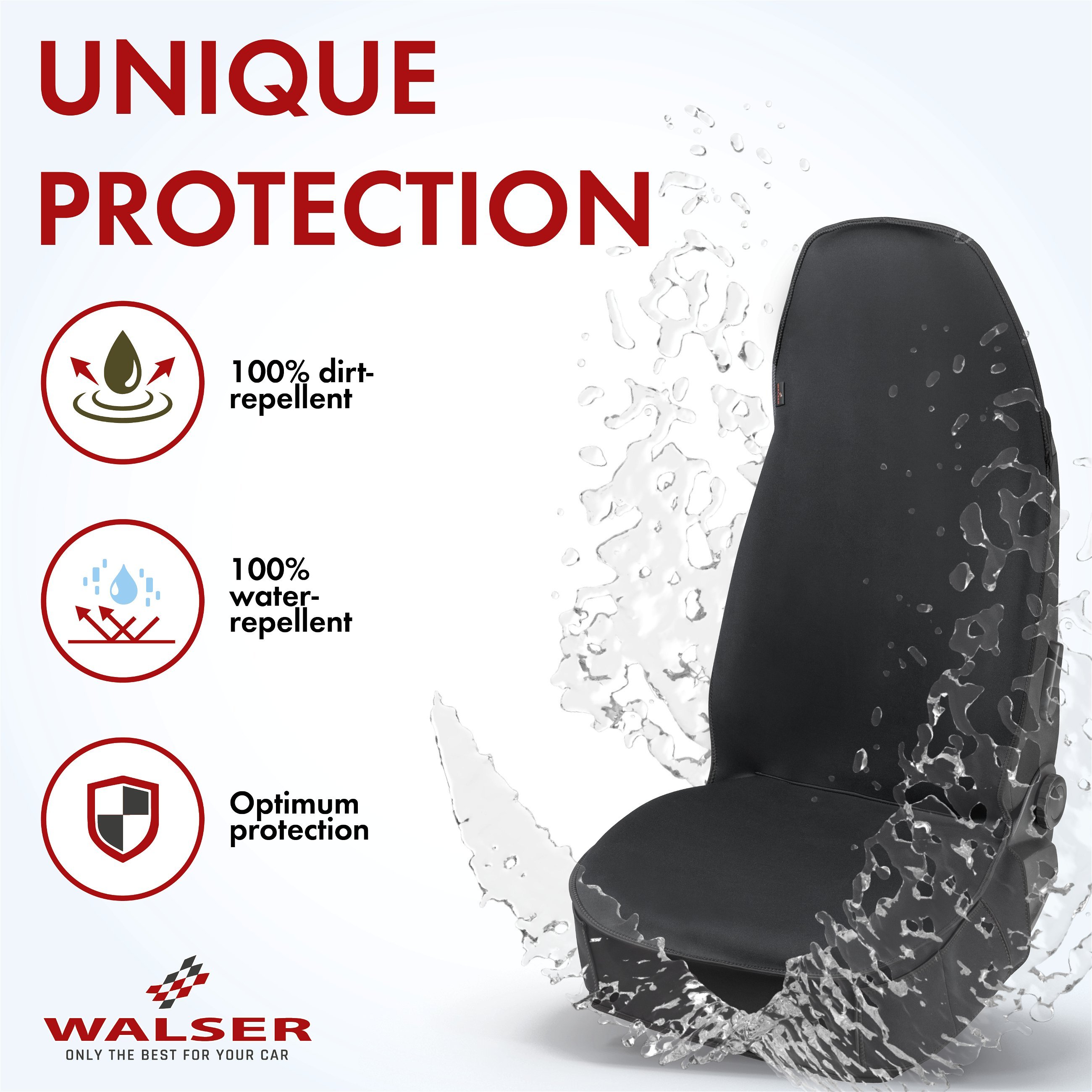 Car seat cover neoprene, car seat protector front seat waterproof, robust universal protective cover and protective pad car/truck