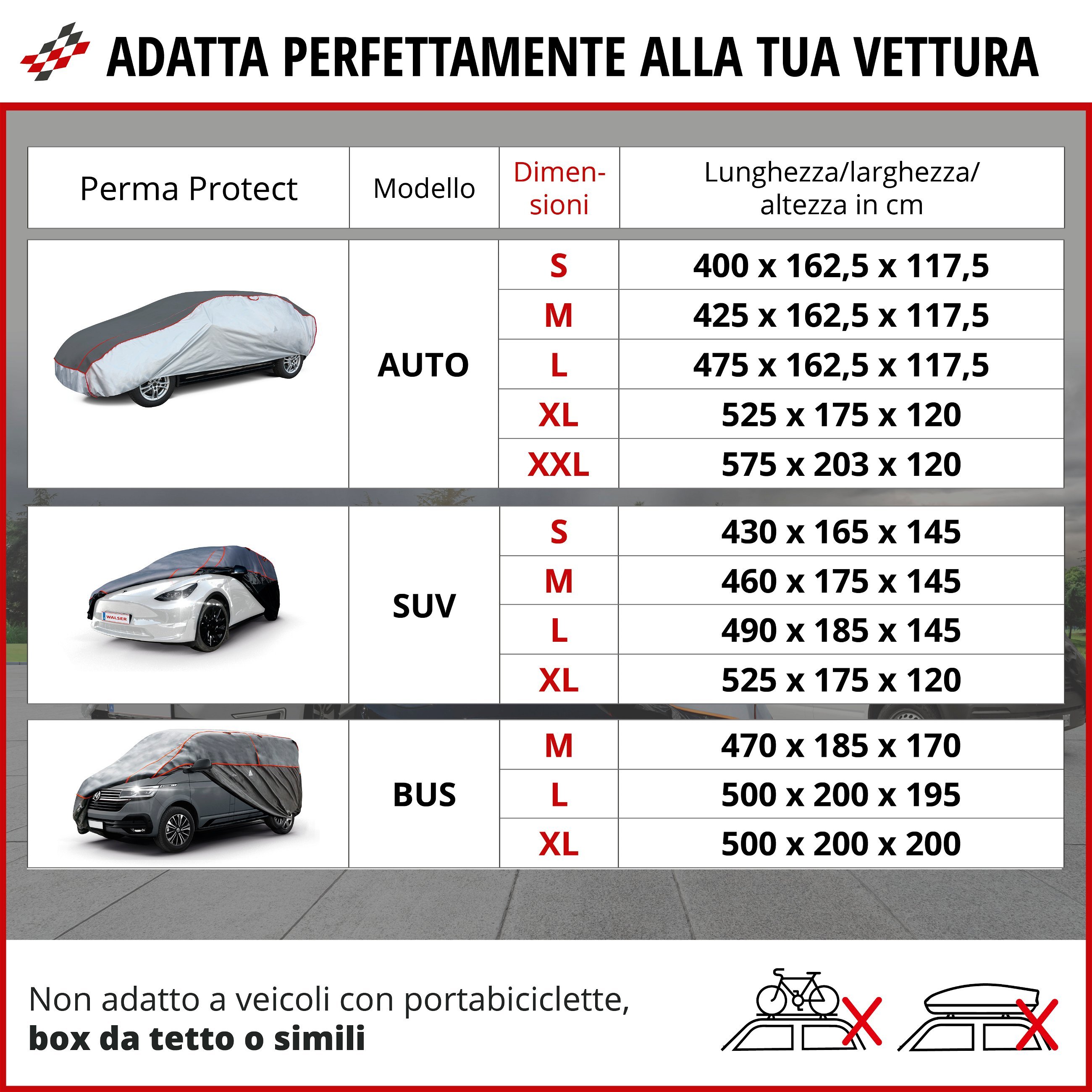 Telo Copriauto antigrandine Premium Hybrid misura XXL