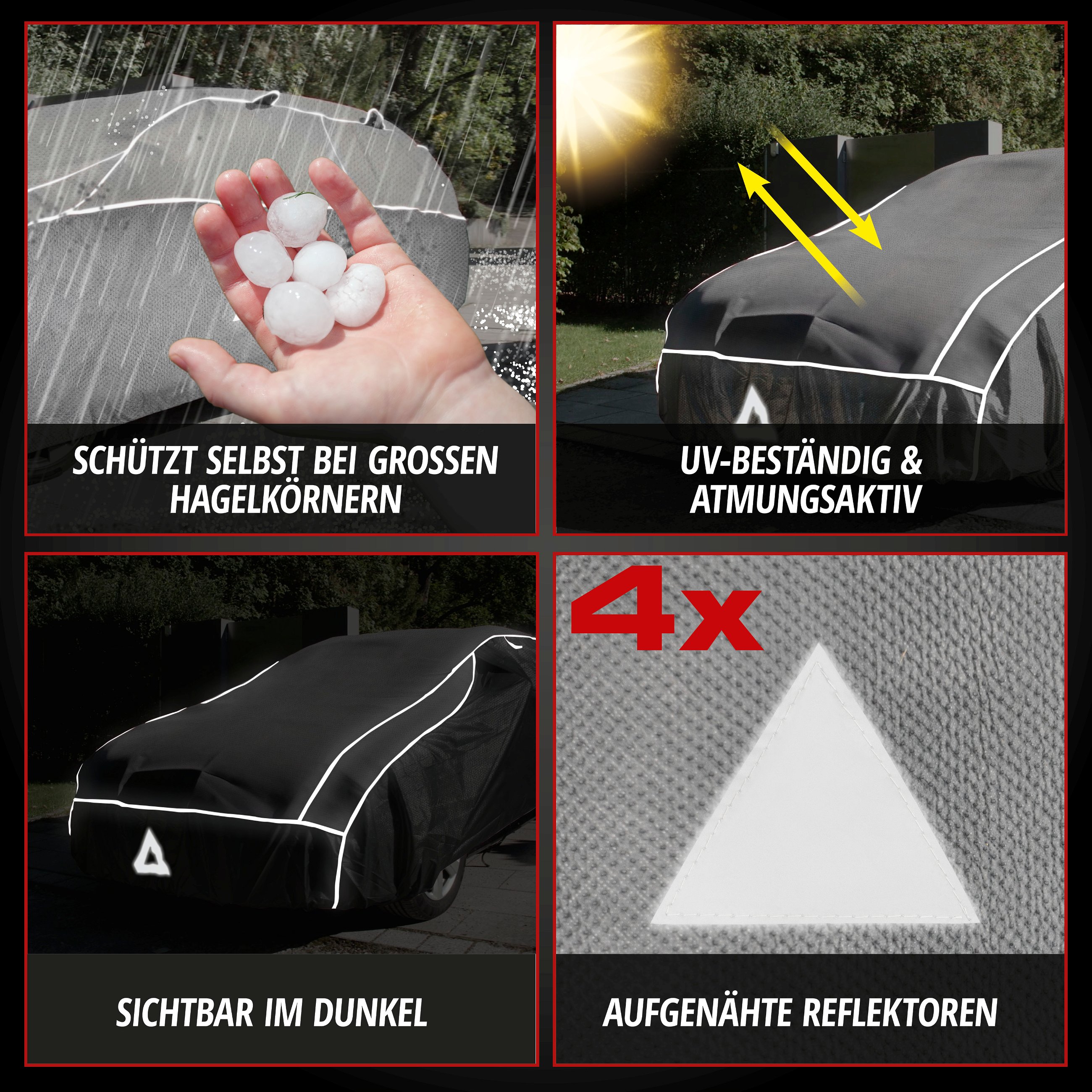 PKW Hagelschutzplane Hybrid UV Protect, Hagelschutzgarage Größe XL