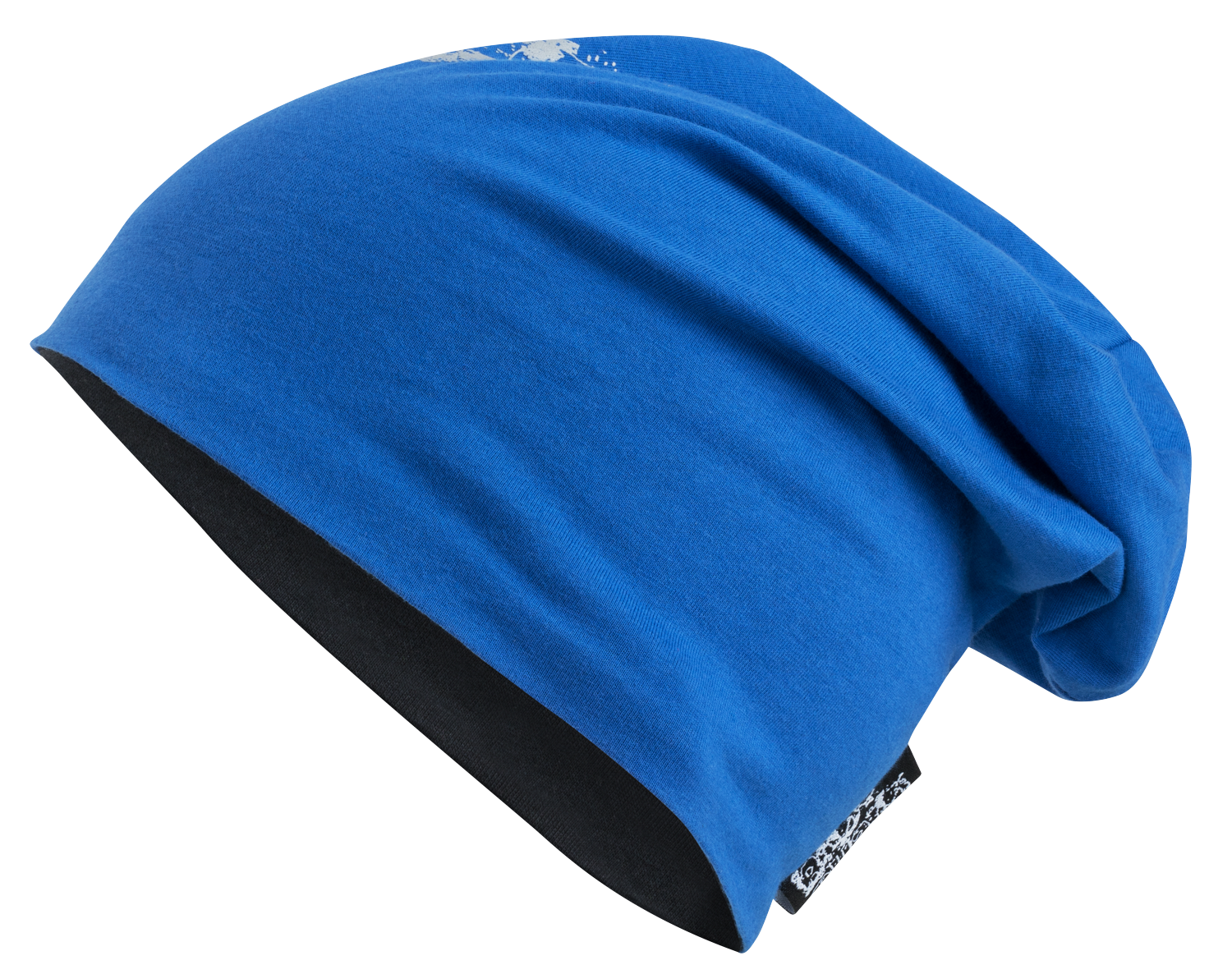 Safety Maker 44558 reversible beanie cap reflecterend, voor joggen, hardlopen, sport, running cap, sportpet heren/vrouwen met reflector blauw-zwart